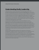 Leading with Faith: Principals for Godly Leadership