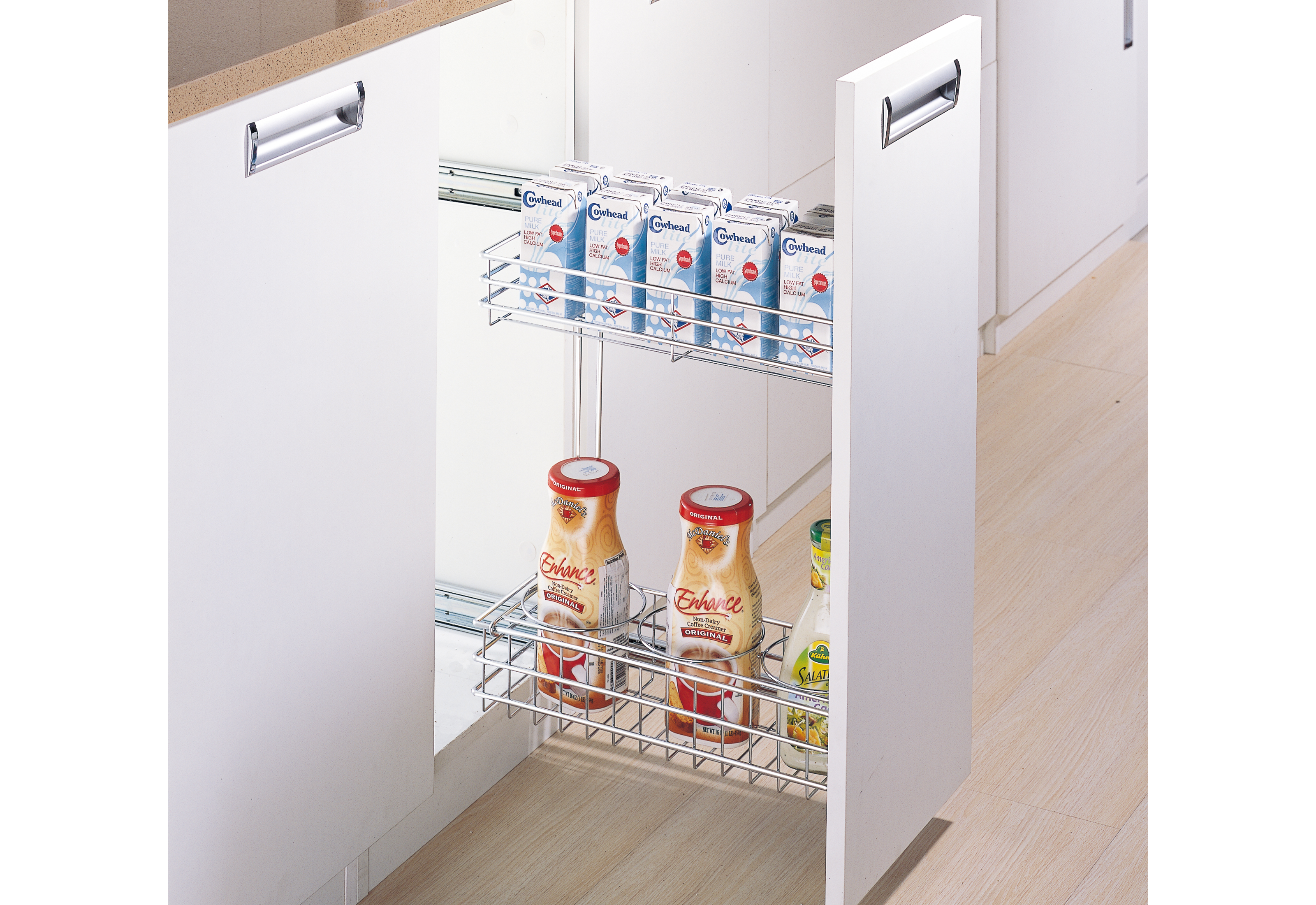 2 Layer Pull Out Spice & Bottle Rack (PTJ003G/J)