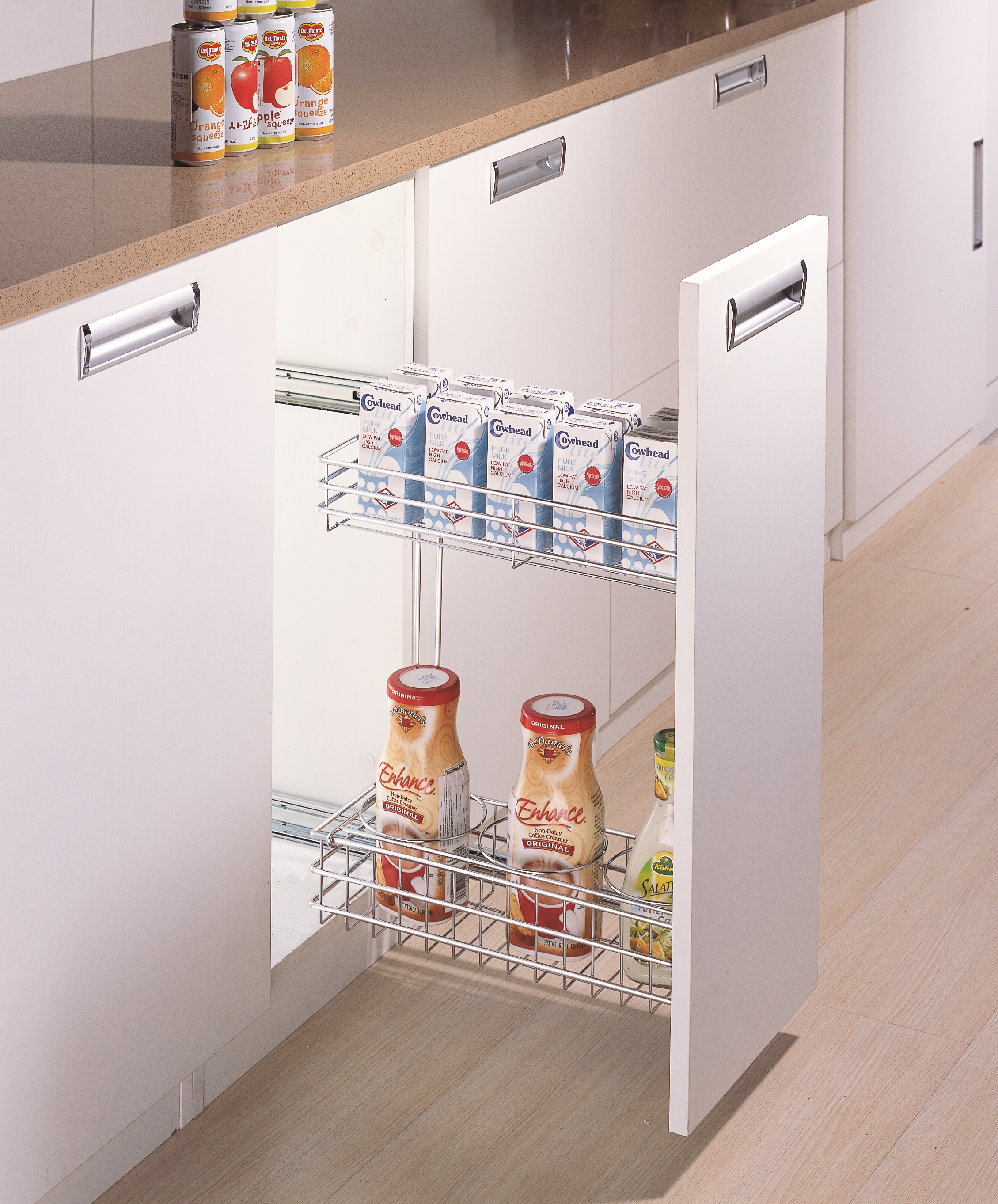 2 Layer Pull Out Spice & Bottle Rack (PTJ003G/J)