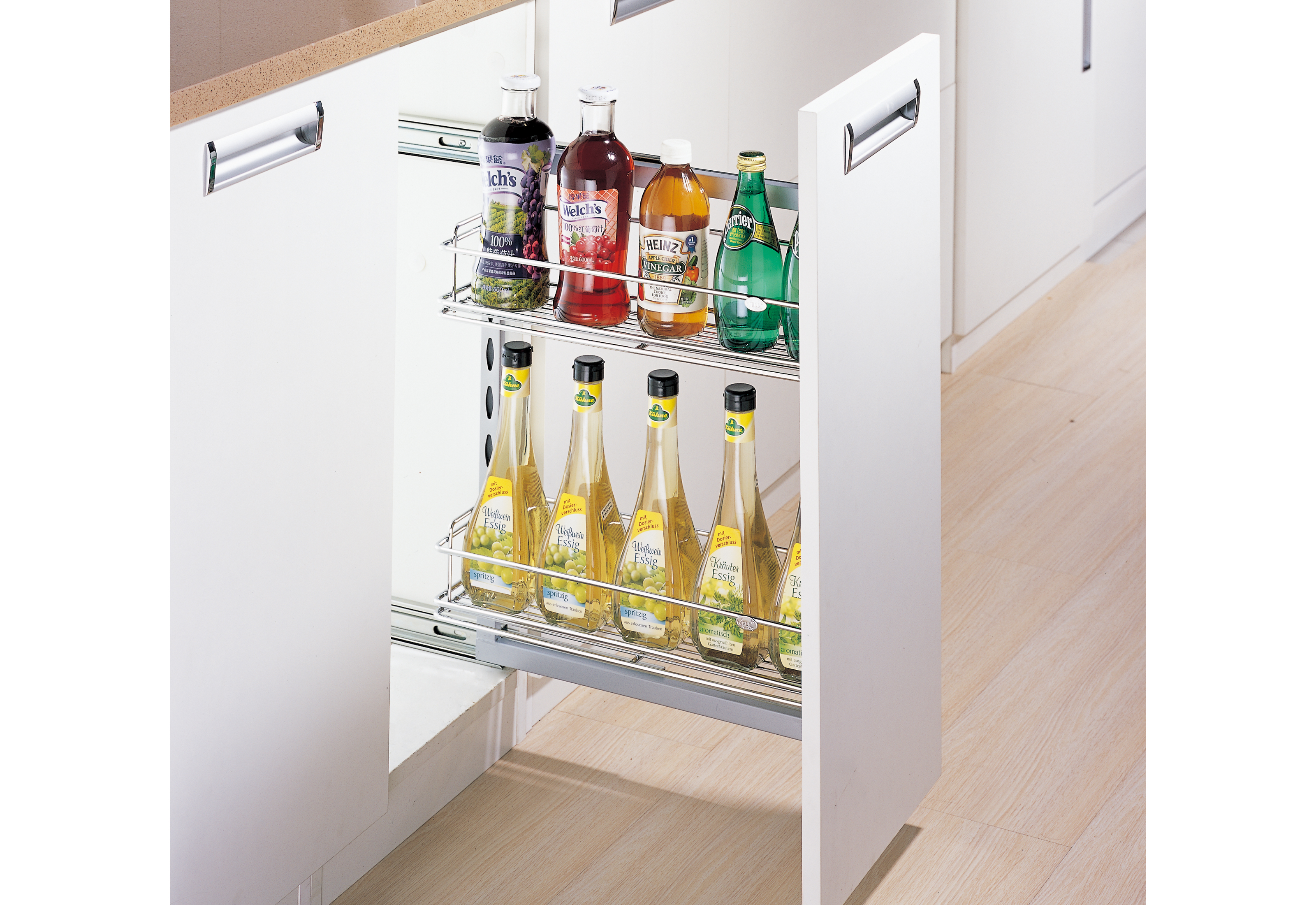 2 Layer Pull Out Spice & Bottle Rack (PTJ009F)