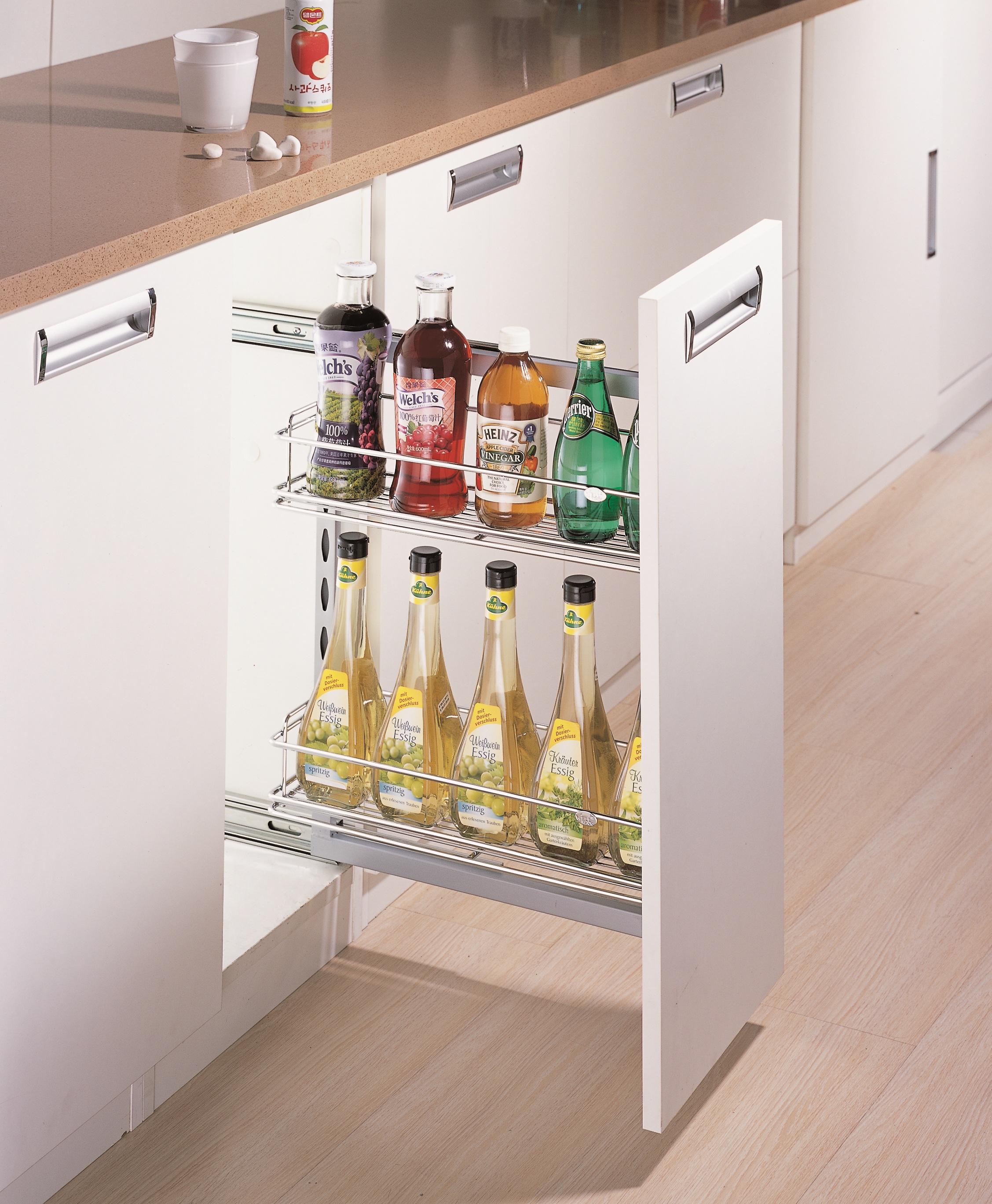 2 Layer Pull Out Spice & Bottle Rack (PTJ009F)