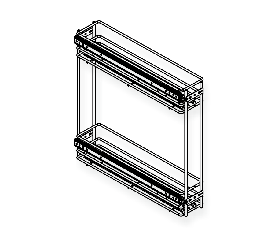 2 Layer Pull Out Spice Rack (PTJ009I)