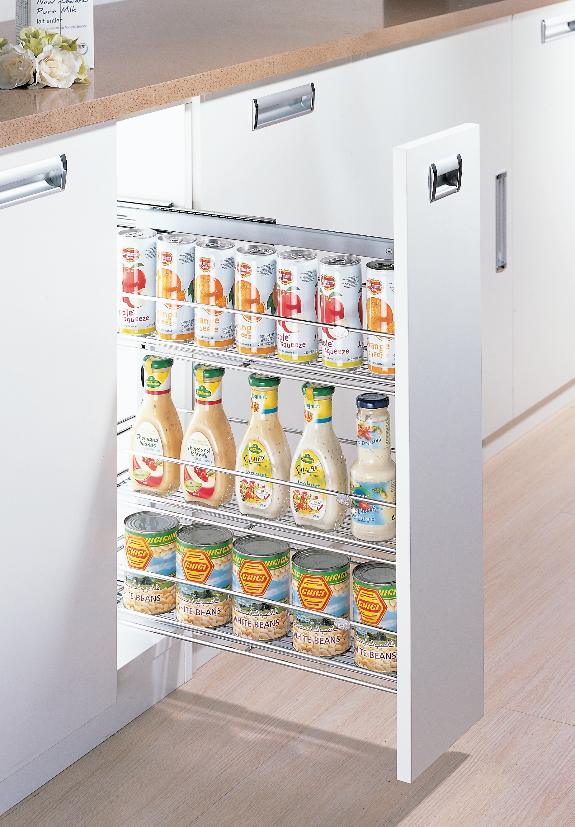 3 Layer Spice & Bottle Rack Pull-Out Rack (KPTJ009F)