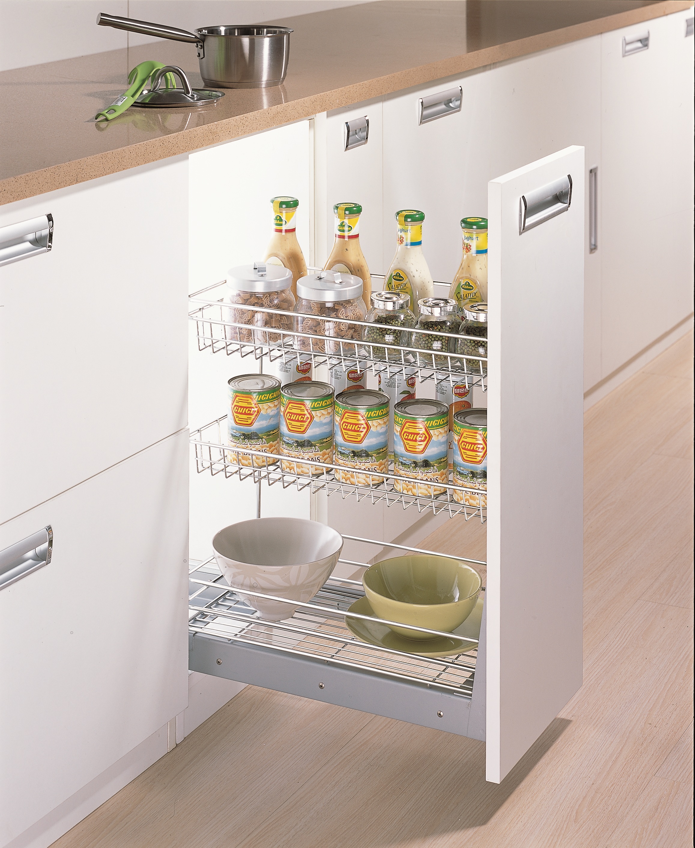  3 Layer Pull Out Soft-Closing Slide Rack (PTJ004E)