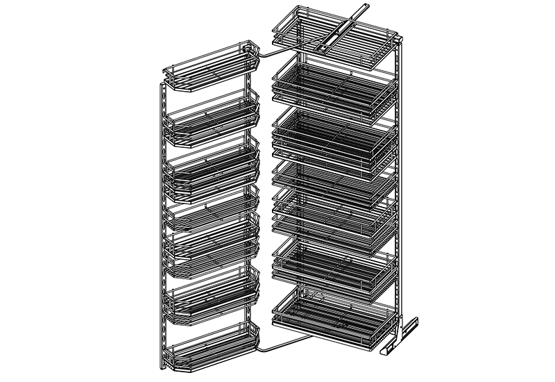 Fridge Type Multi Layered Larder Unit Basket (PTJ022B/D)