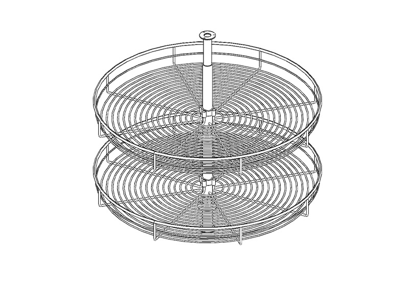 Full Circle Kitchen Corner Revolving Basket (CZJ440B) 
