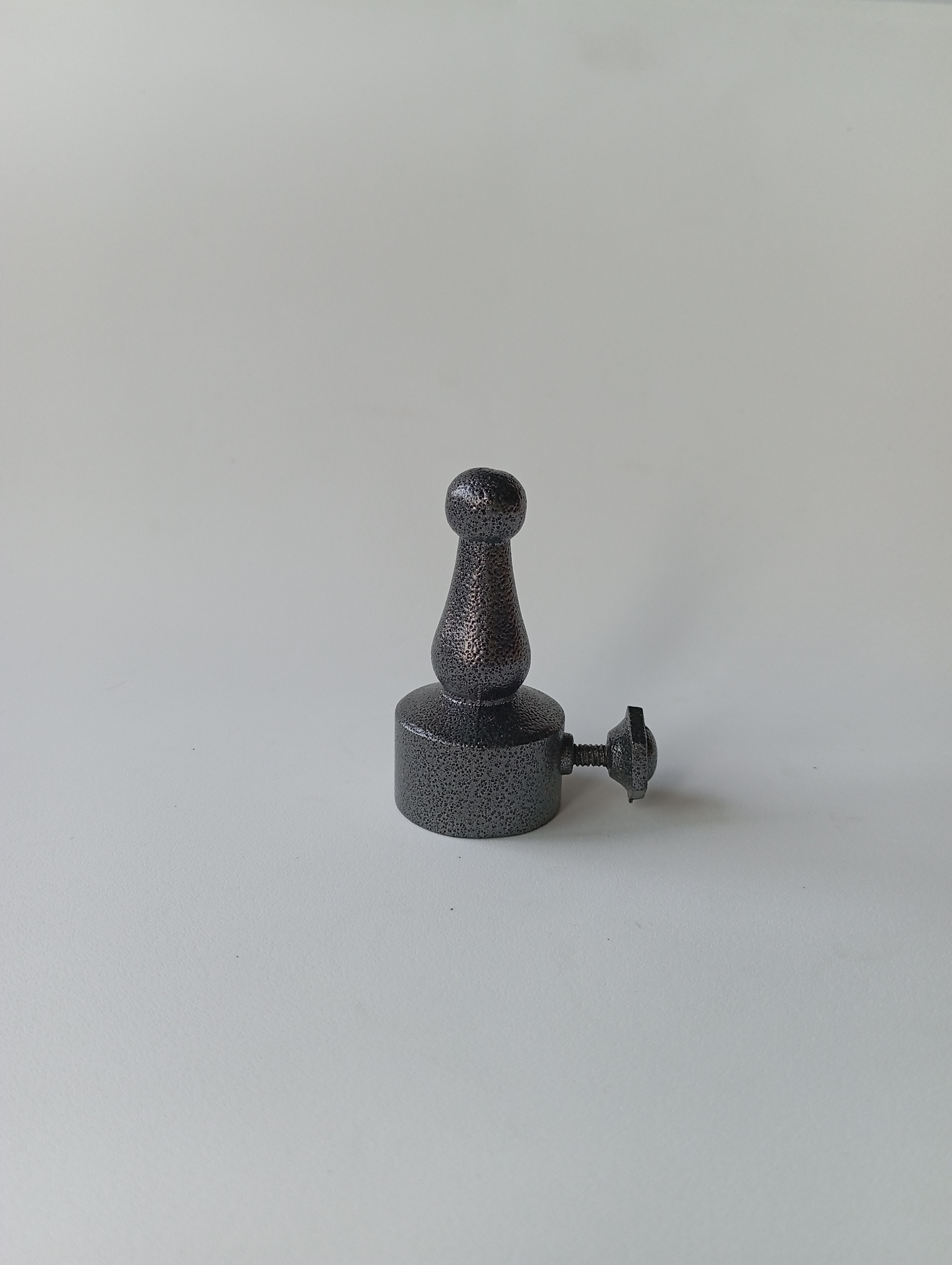 Silver Texture Curtain Pipe End (PHE0005)