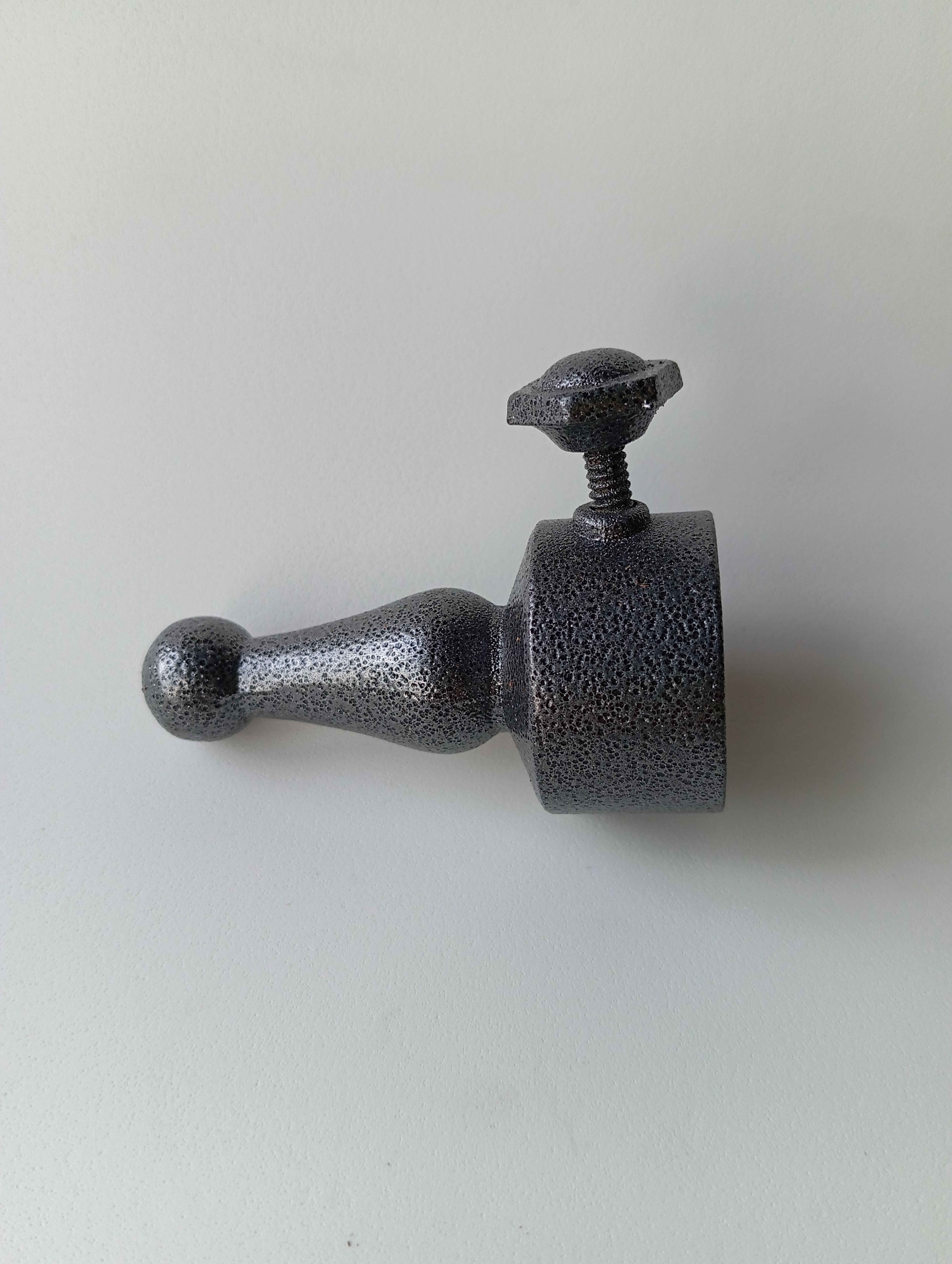 Silver Texture Curtain Pipe End (PHE0005)