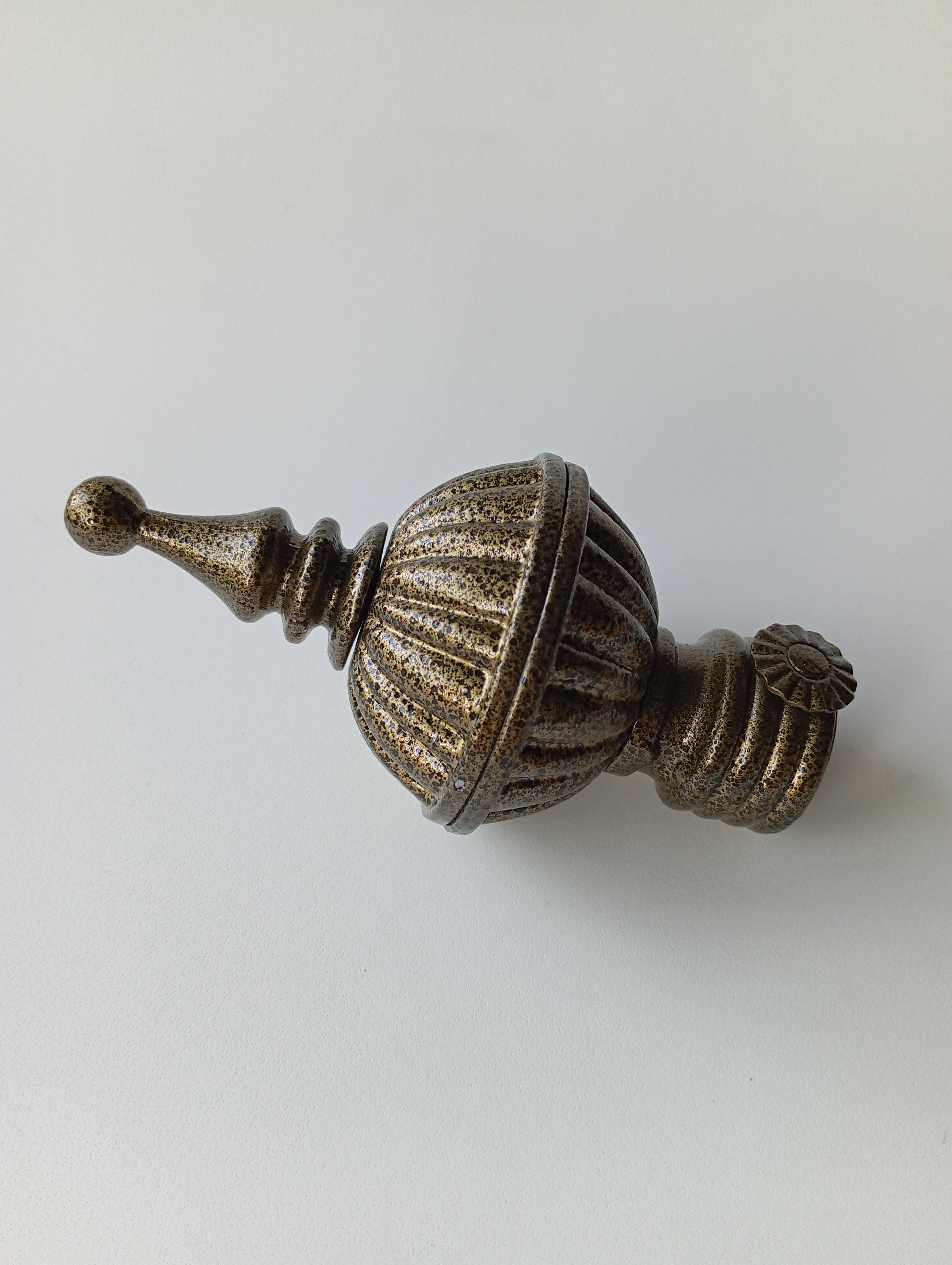 Metallic Gold Texture Curtain Pipe End (PHE0012)