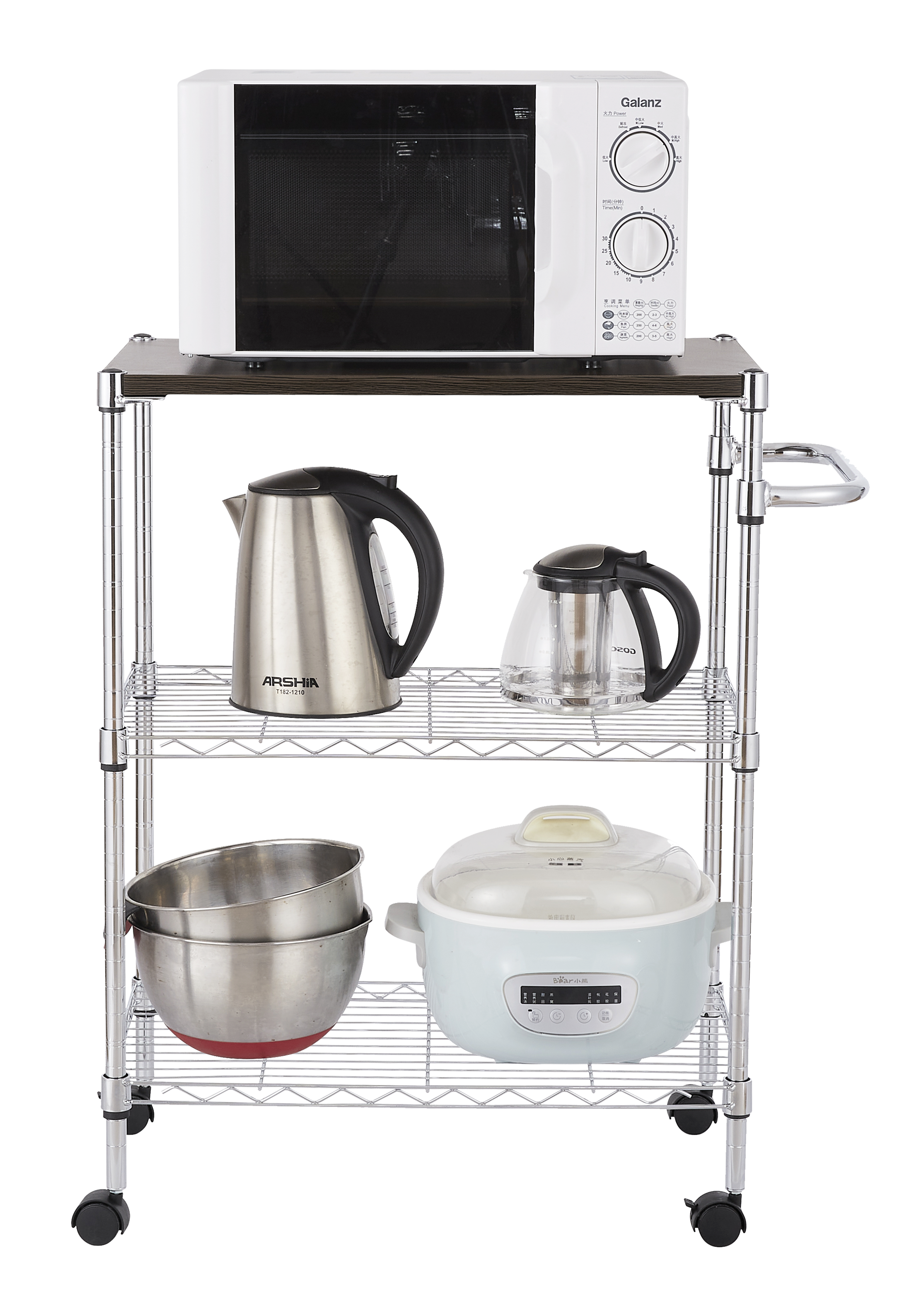 Estante cromado carro para la cocina HODWR08