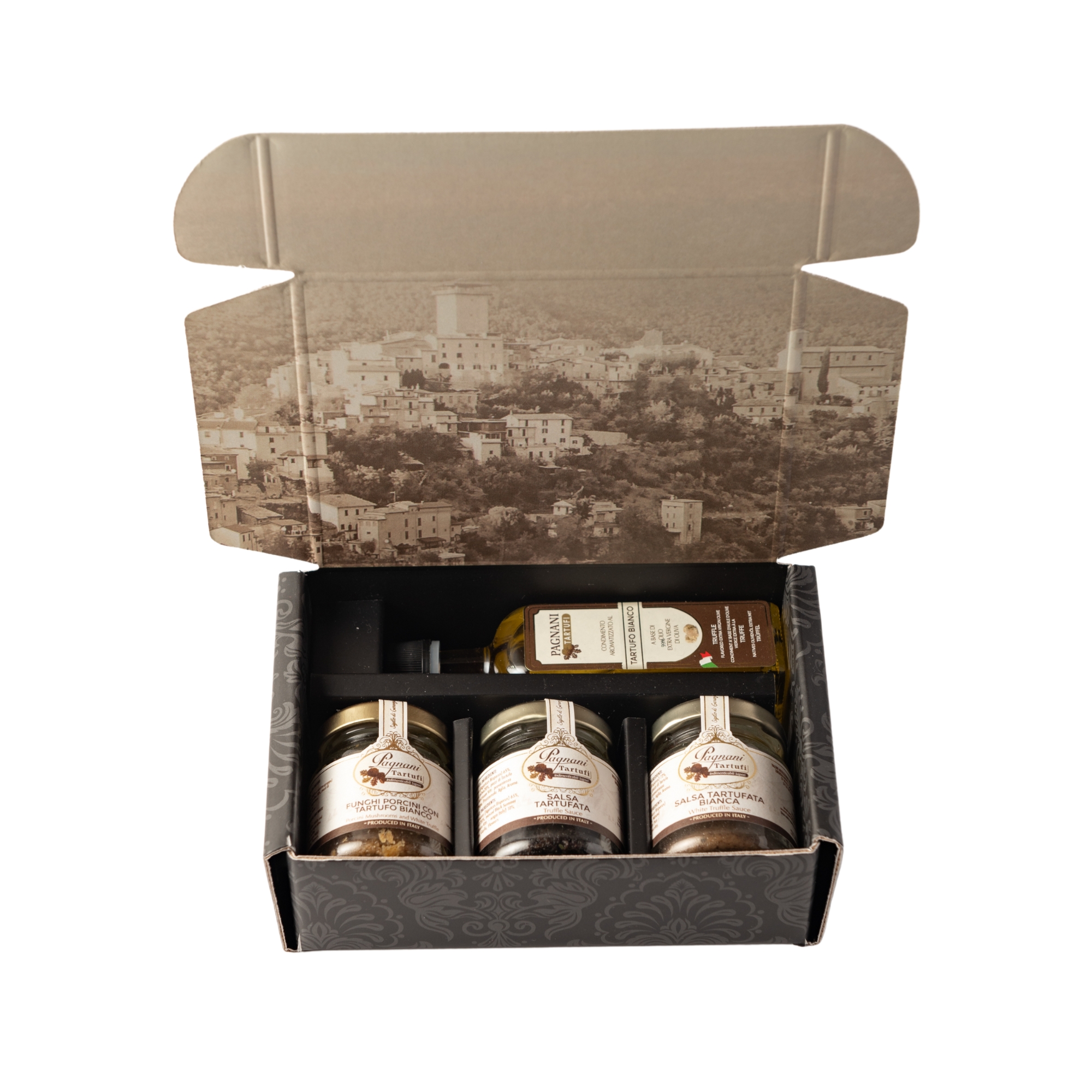 Coffret Cadeau 3 sauces 50gr +1 huile blanche