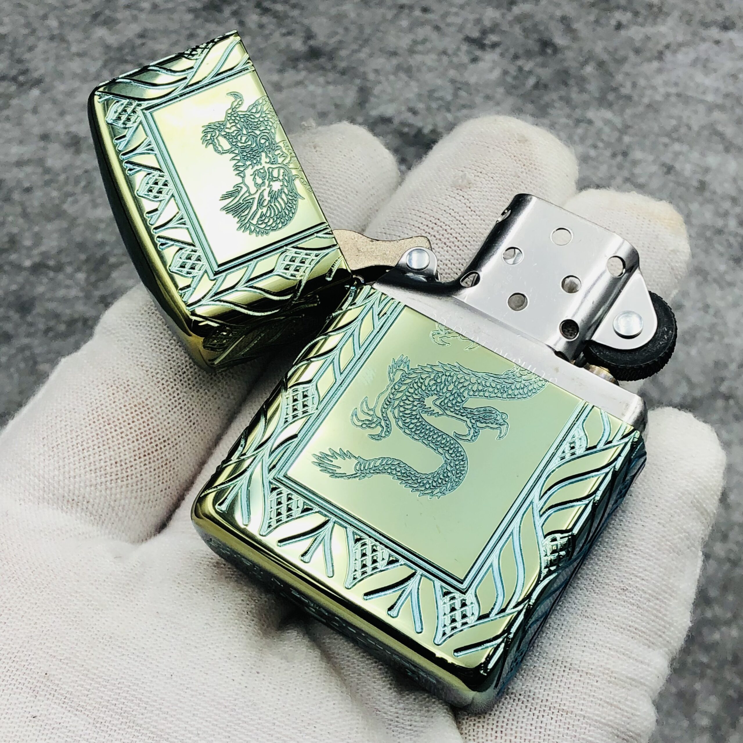 ZIPPO 49054 ARMOR HB GREEN DRAGON