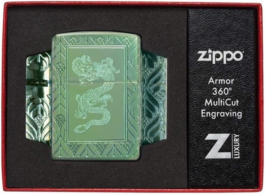 ZIPPO 49054 ARMOR HB GREEN DRAGON