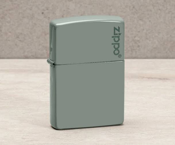 Zippo 49843zl sage green matte zippo log