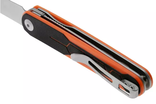 Civivi KwaiQ C23015-2 Satin Nitro-V, Milled Orange Black G10, 