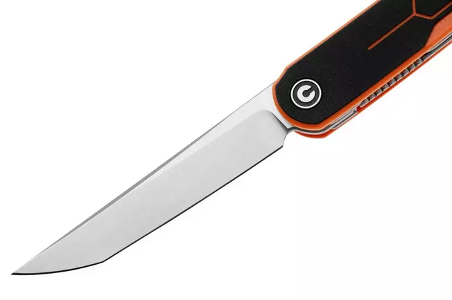 Civivi KwaiQ C23015-2 Satin Nitro-V, Milled Orange Black G10, 