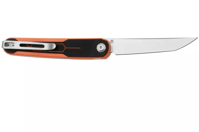 Civivi KwaiQ C23015-2 Satin Nitro-V, Milled Orange Black G10, 
