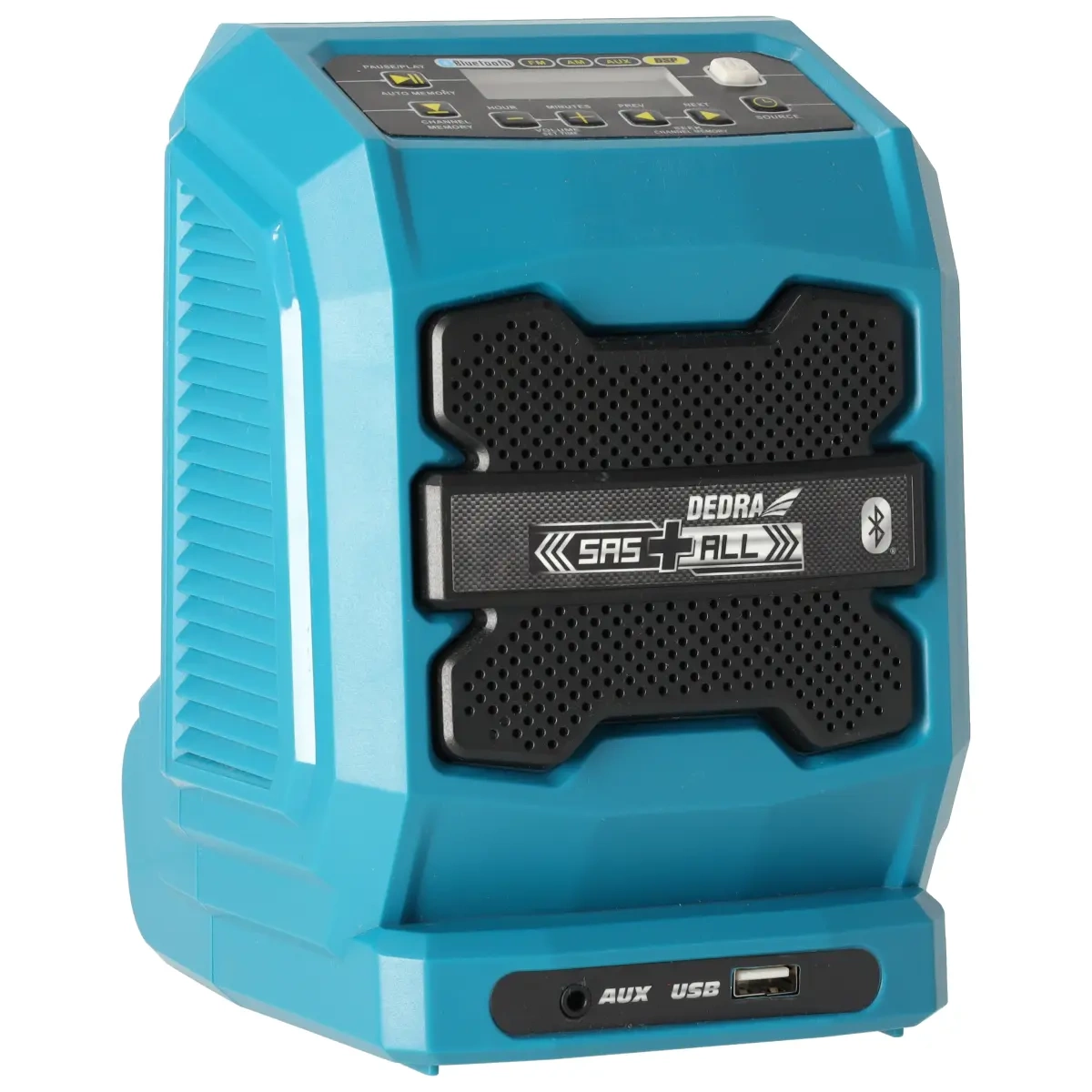 DEDRA akumuliatorinis radijas bluetooth, USB lizdas 18V SAS+ALL (tik įrankis)