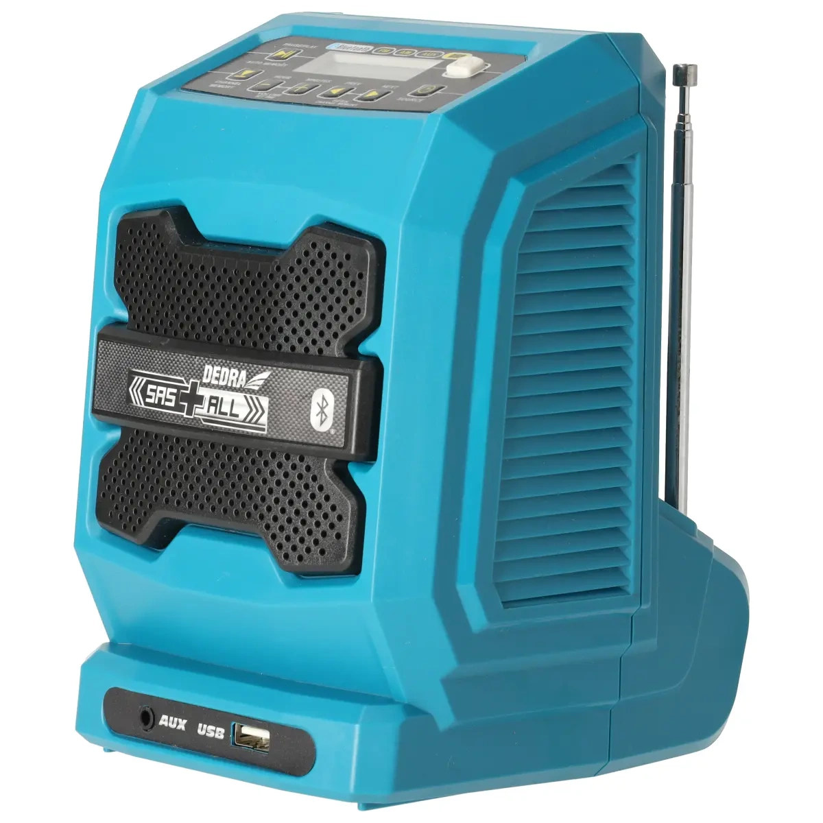 DEDRA akumuliatorinis radijas bluetooth, USB lizdas 18V SAS+ALL (tik įrankis)  