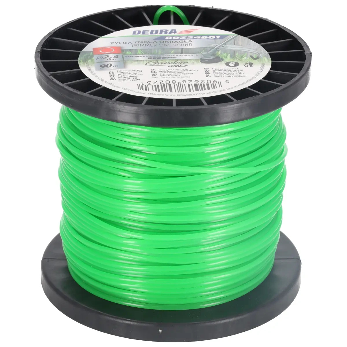 DEDRA pjovimo valas apvalus 2,4mm x 90m, ritė