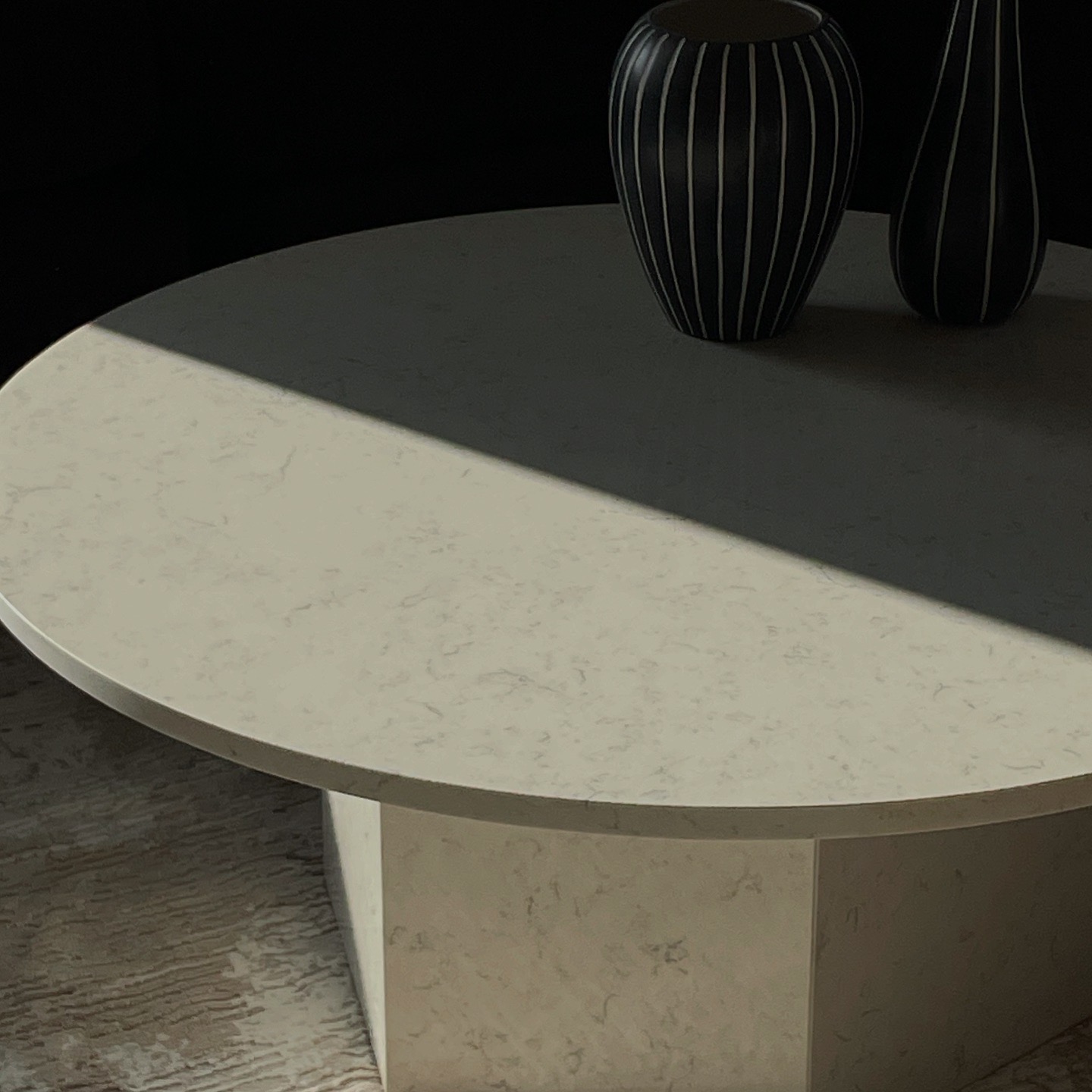 Kavos staliukas iš kvarco