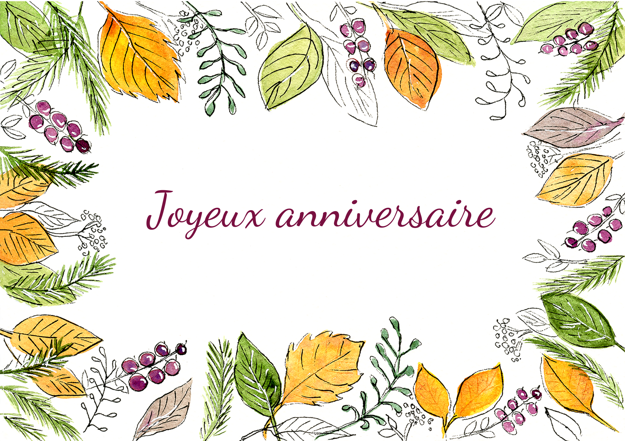 Carte de voeux automne