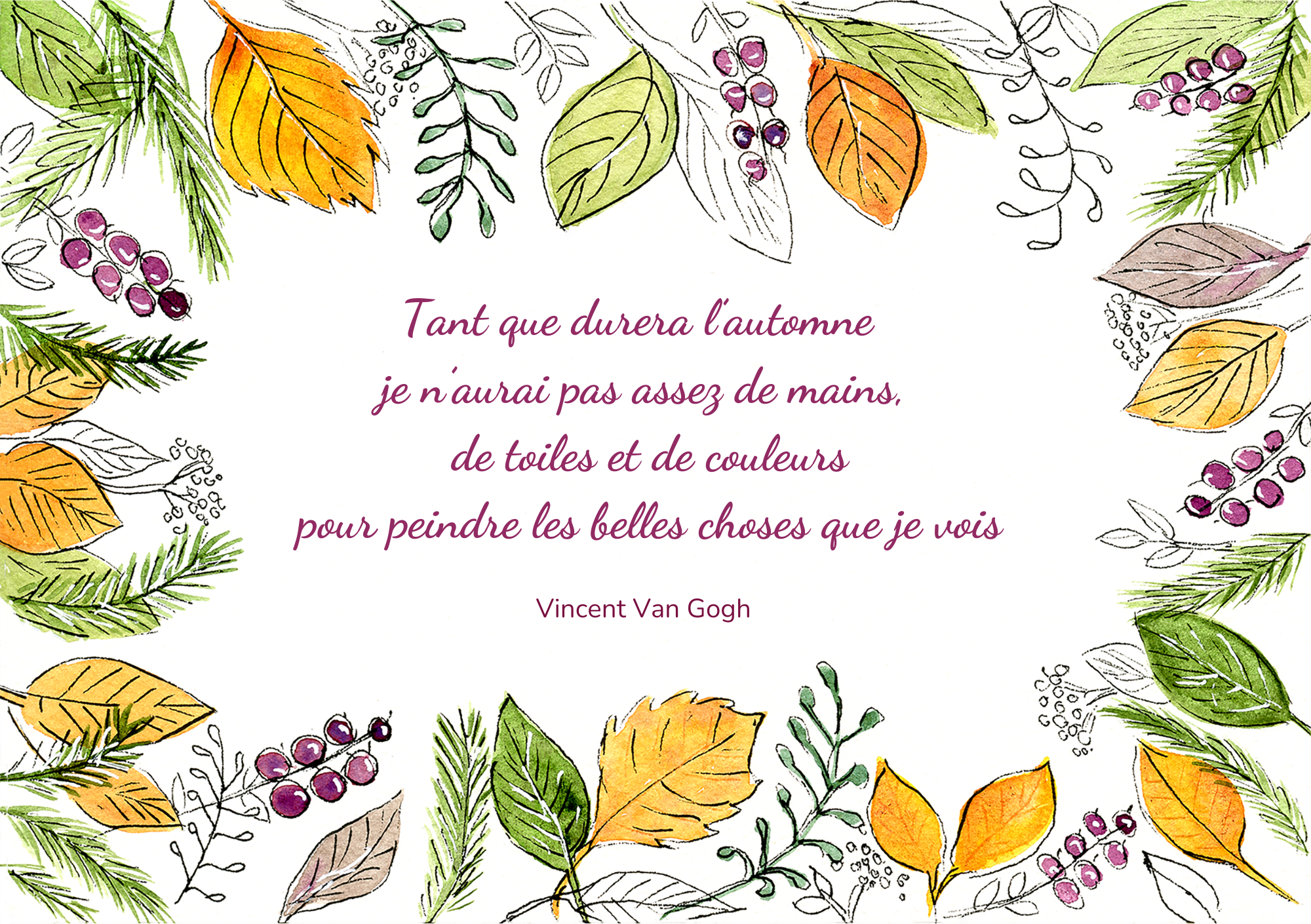 Affiche citation automne