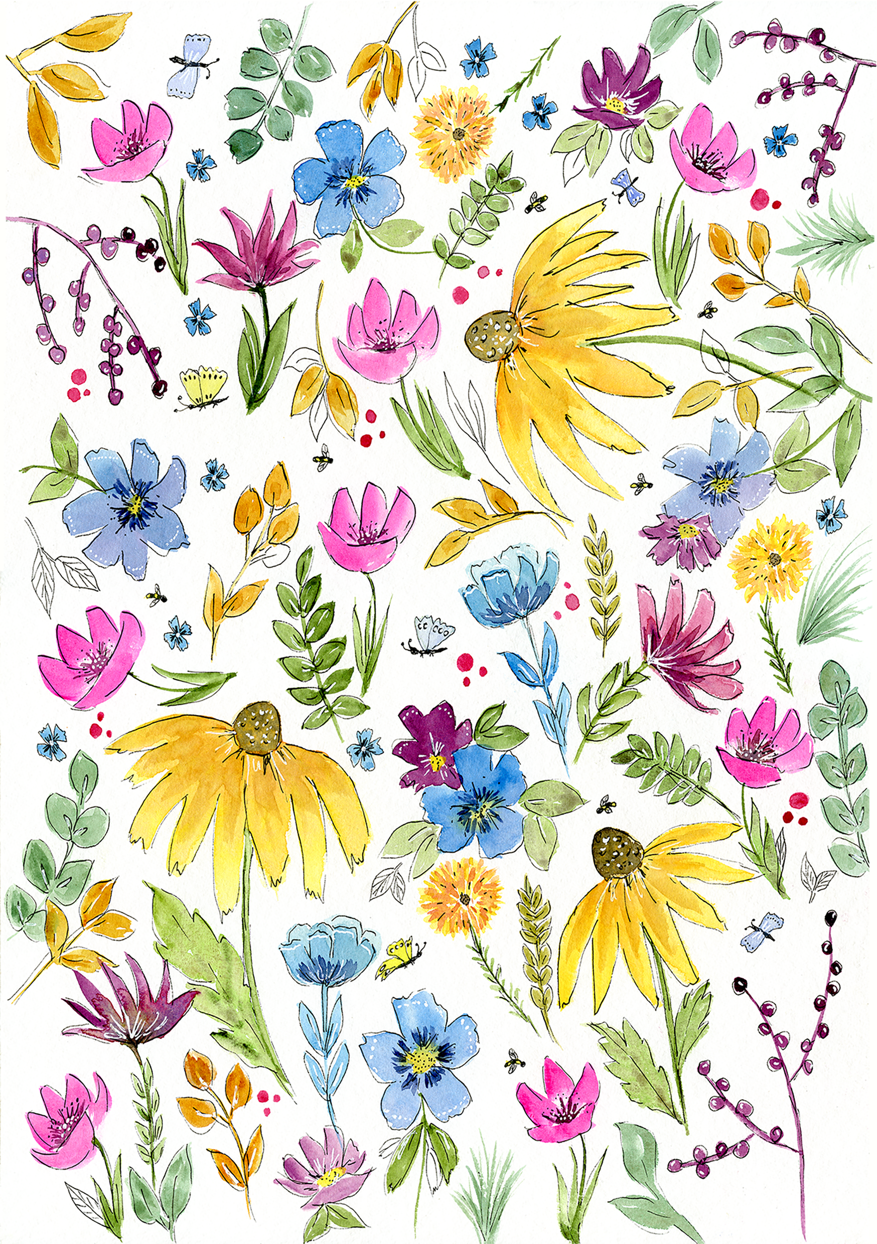 Carte jardin fleuri