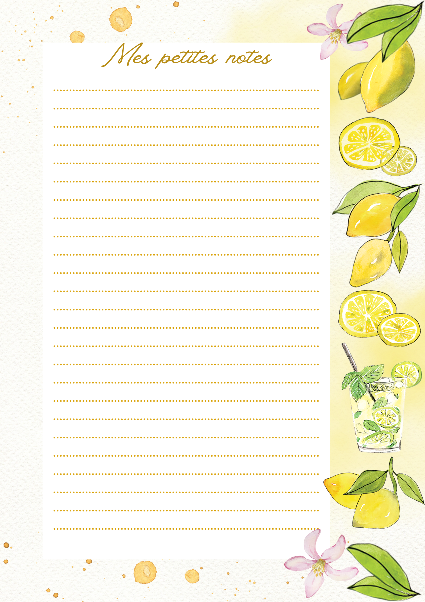 Bloc-notes citrons