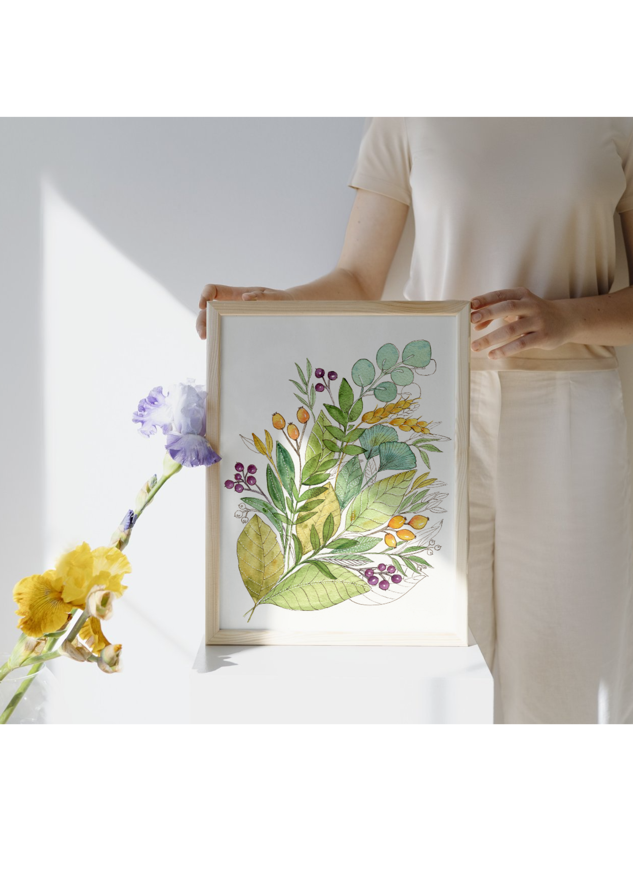 Bouquet de feuillages et baies