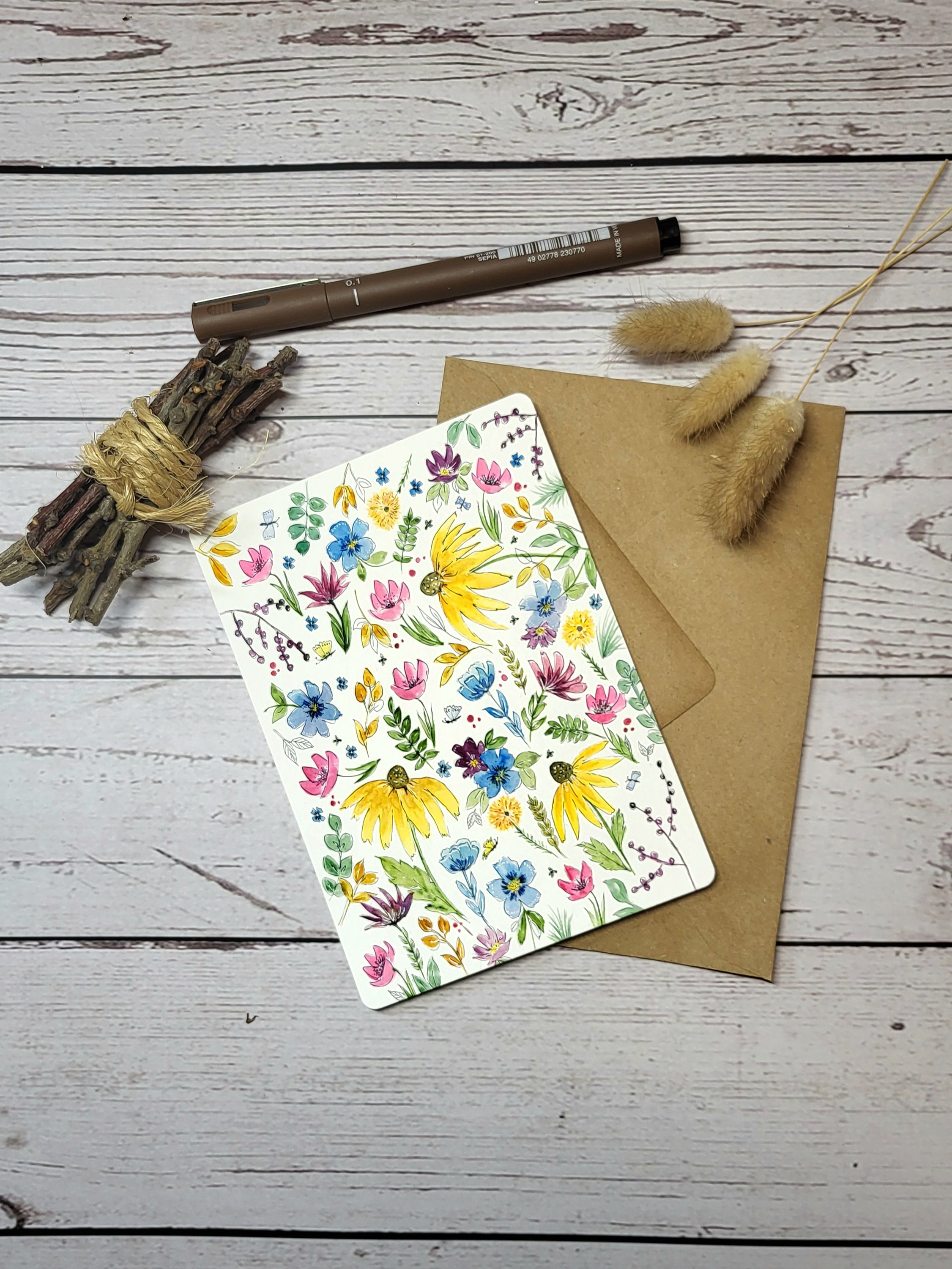 Carte jardin fleuri