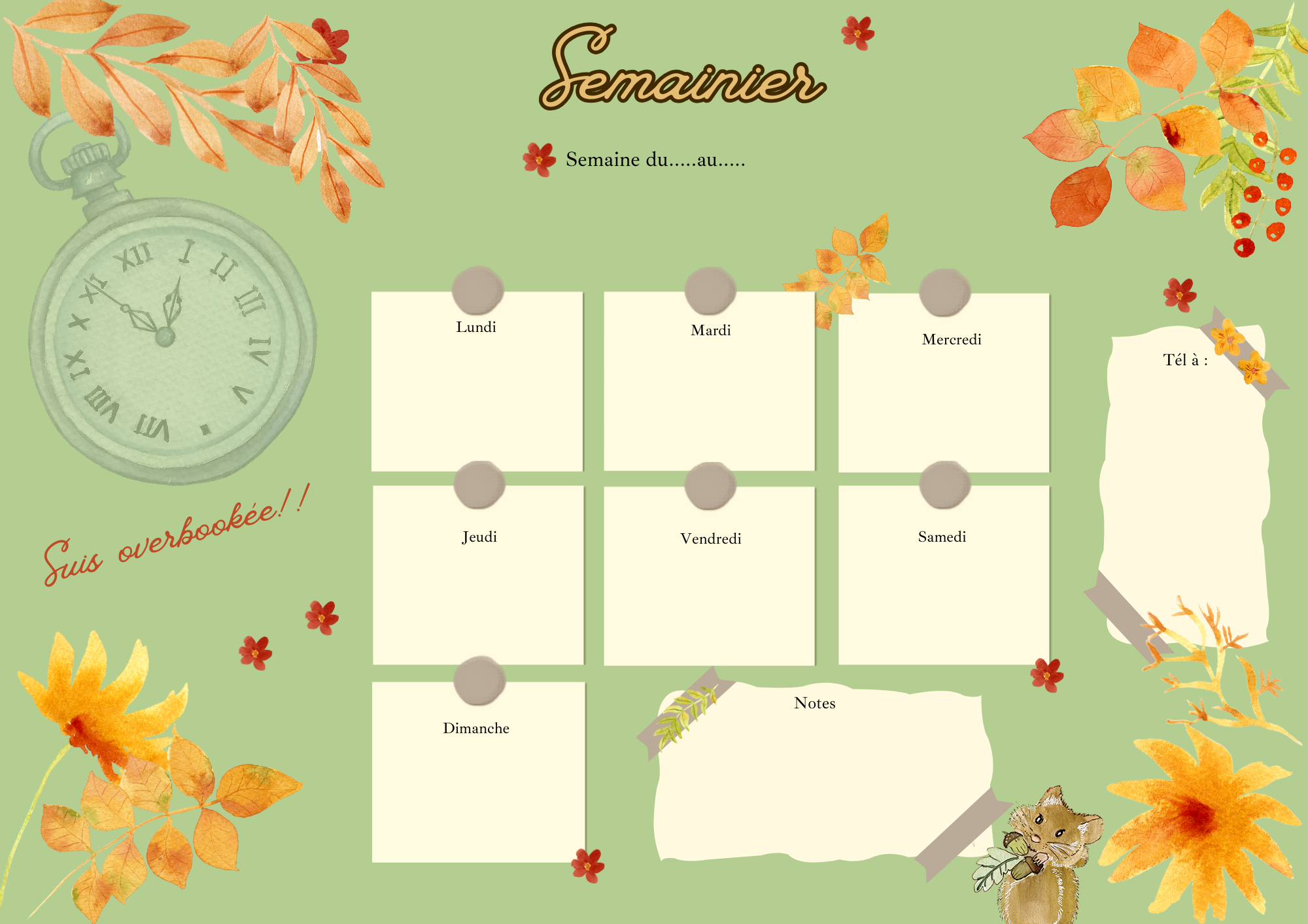 Semainier d'automne