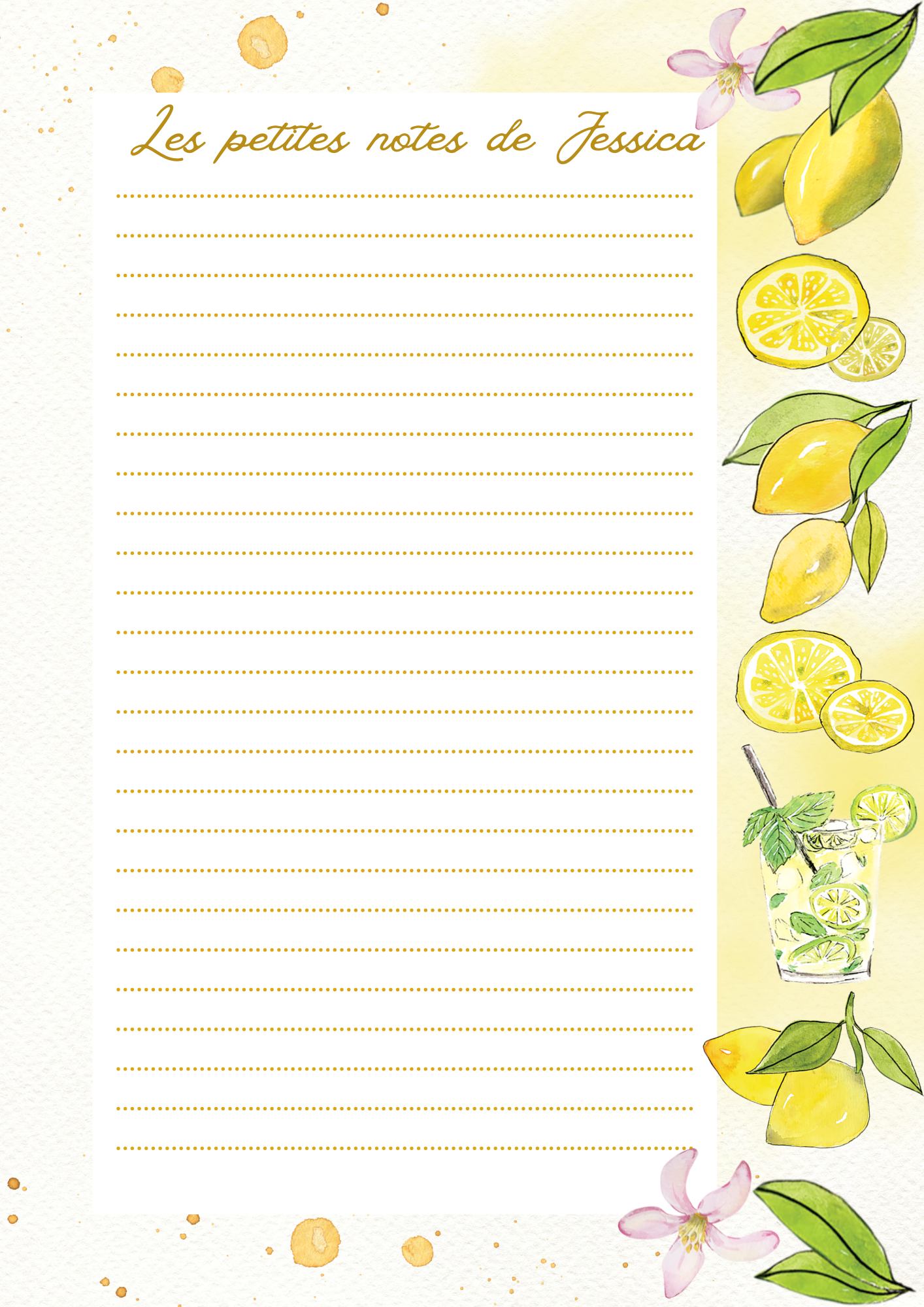 Bloc-notes citrons