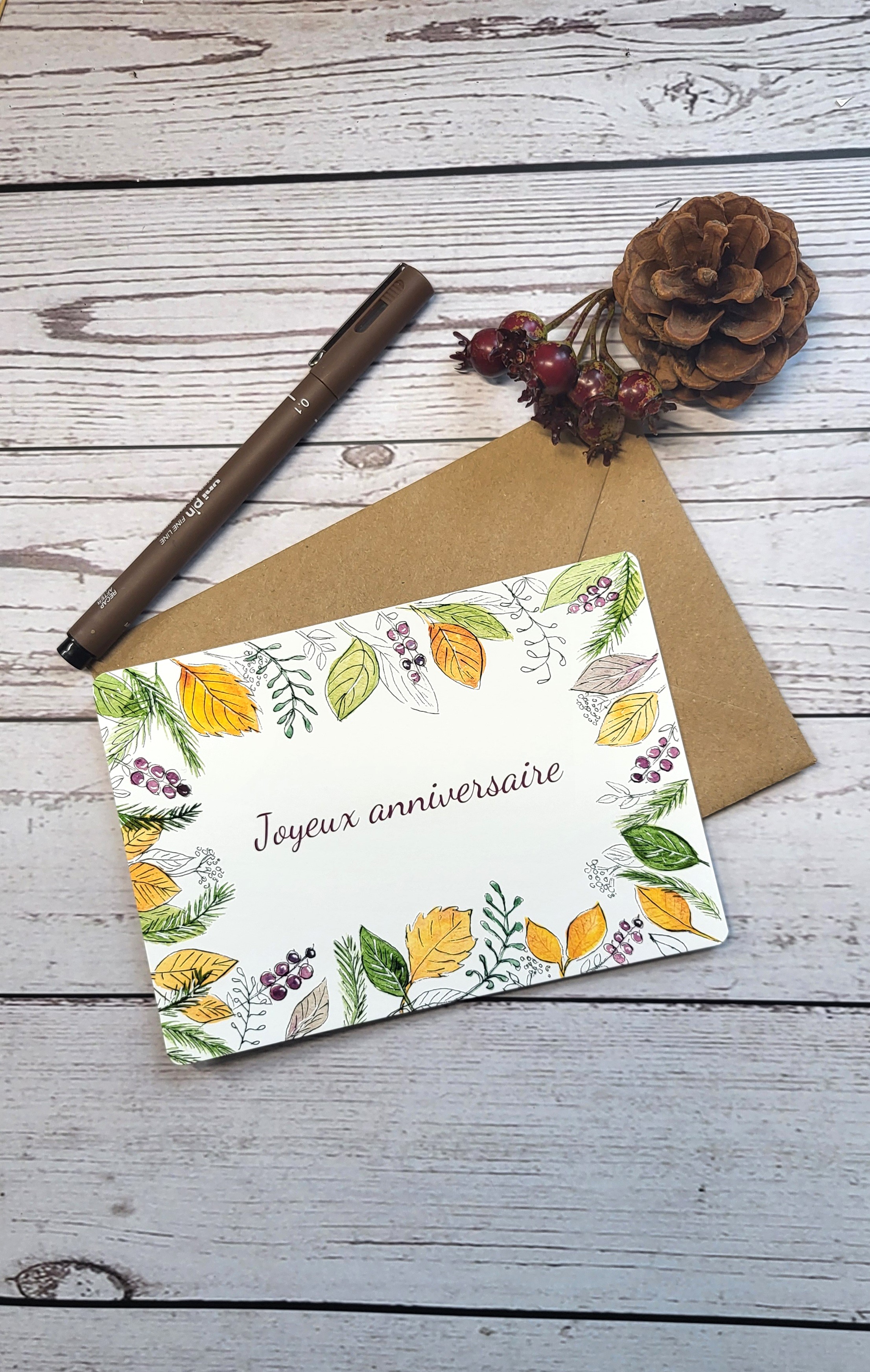 Carte de voeux automne