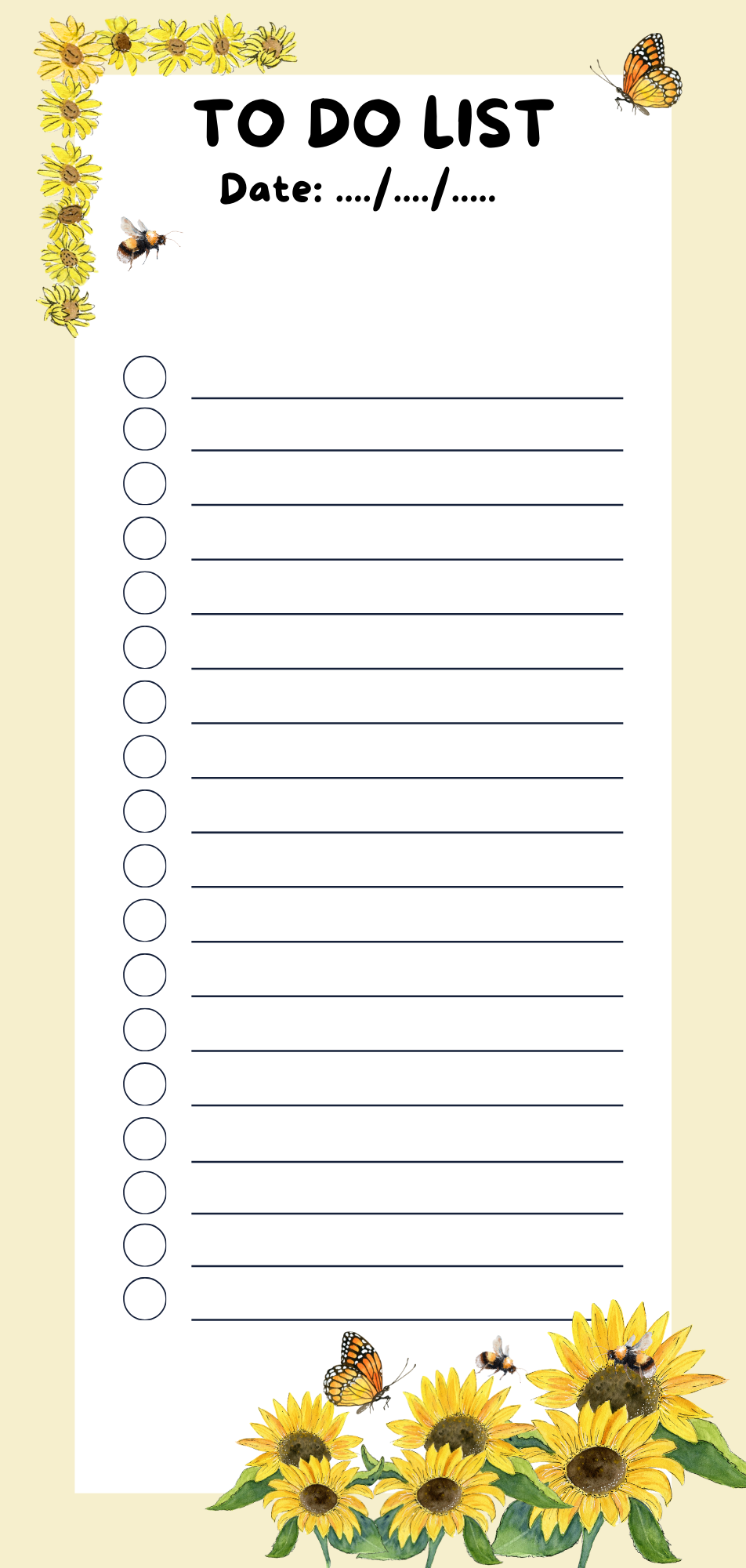 To-do liste "Les Tournesols"