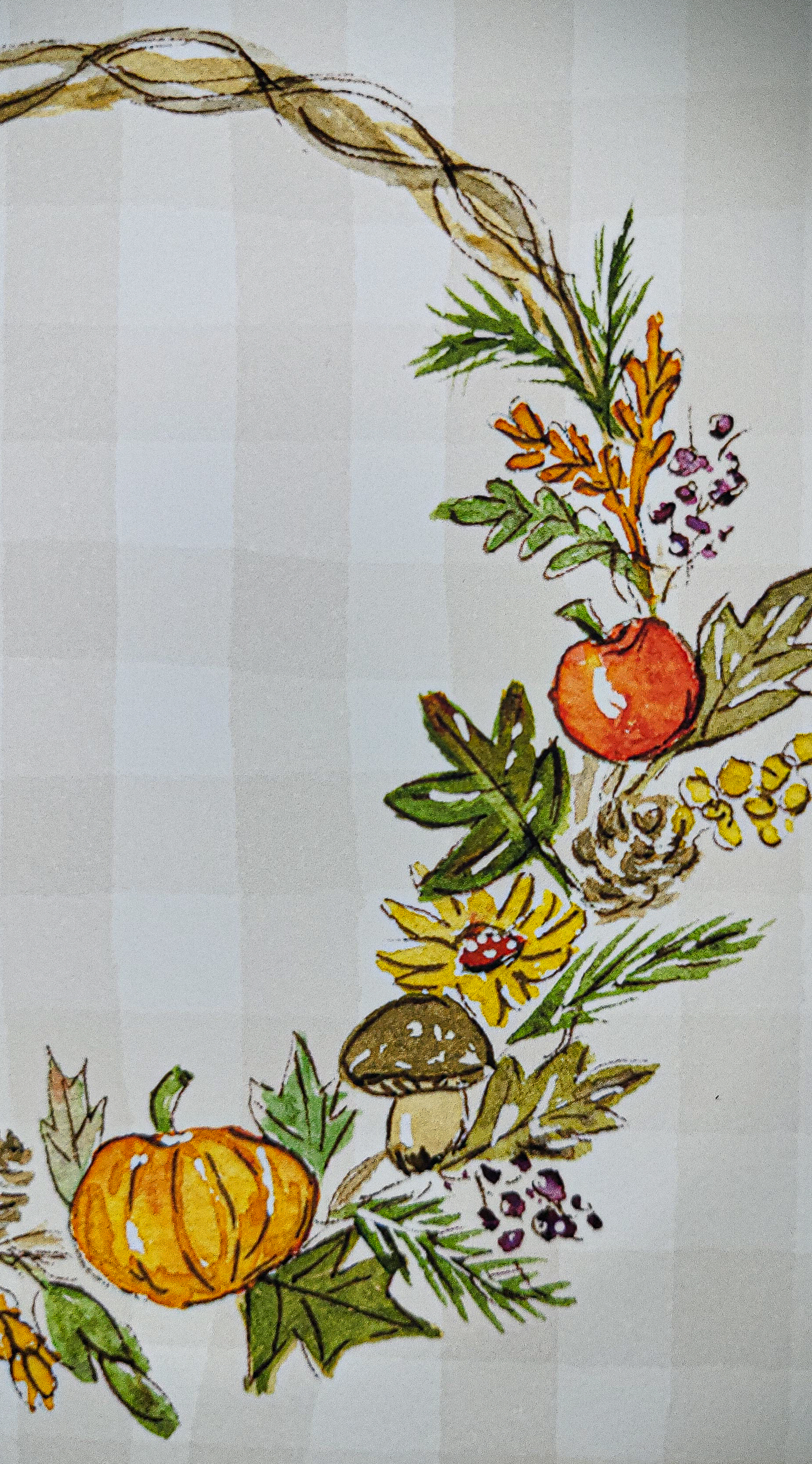 Affiche de décoration automnale