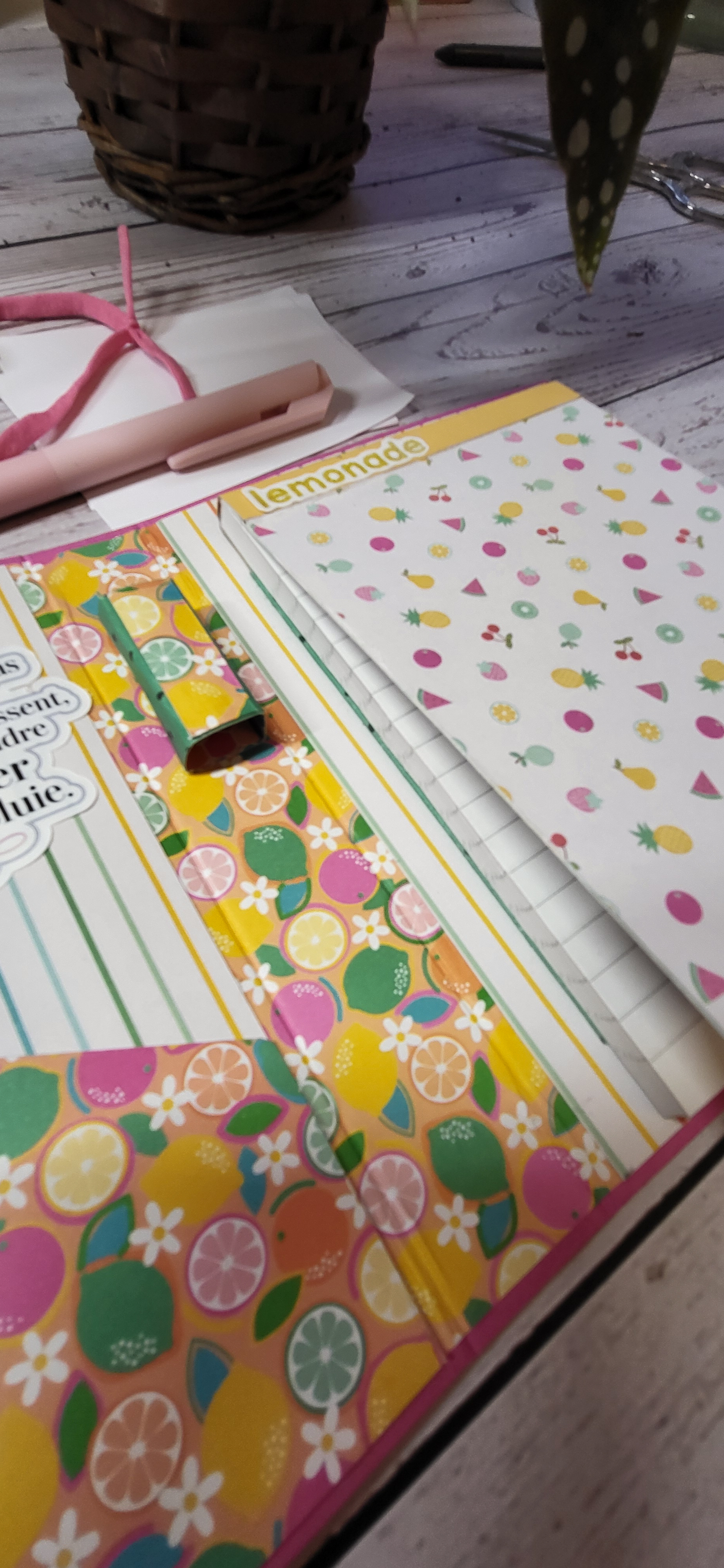 Carnet couleur vitamine