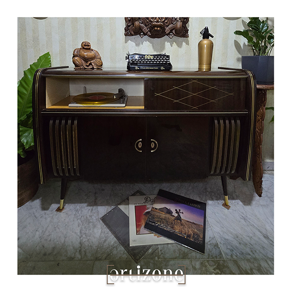 Vintage Radio, Phonograph, and Bar Cabinet Set