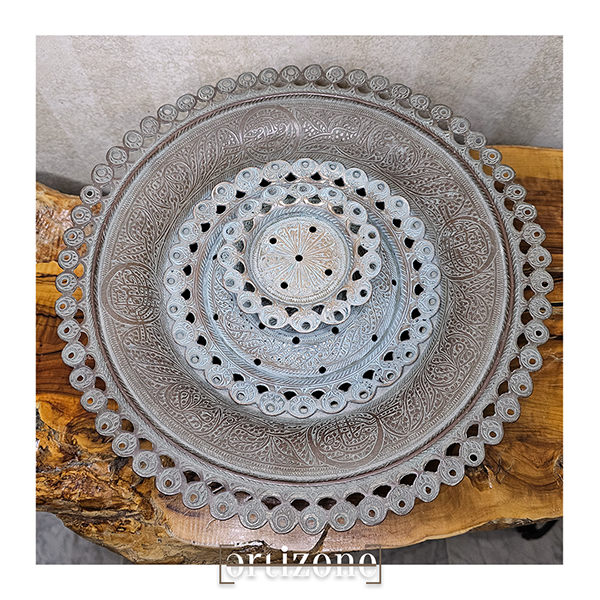 Antique Copper Wash Basin and Pitcher Set - Asfahani Engravings