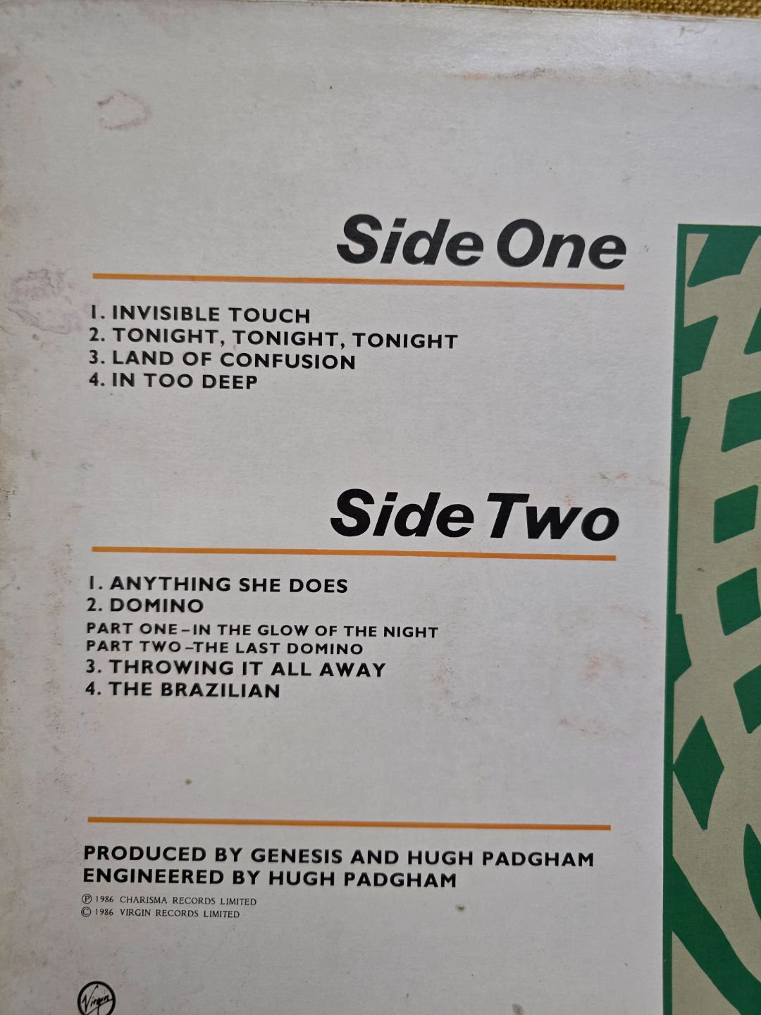 Genesis - Invisible Touch Vinyl Record