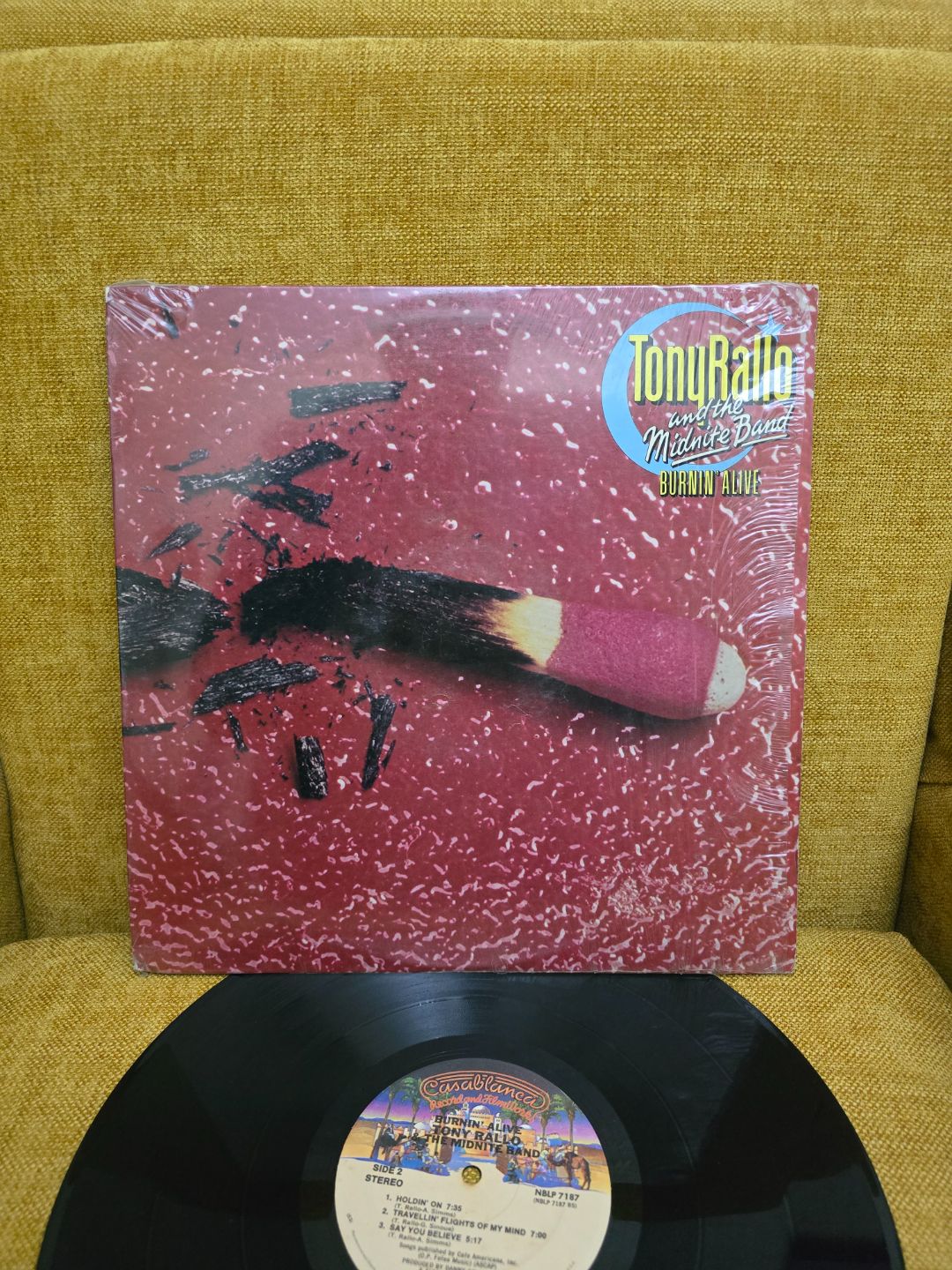 Tony Rallo & The Midnite Band - Burnin' Alive vinyl record 