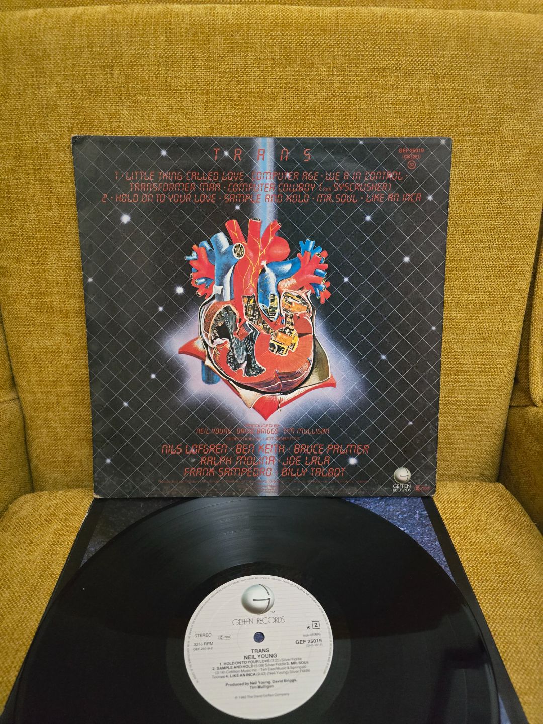 Neil Young Trans vinyl record 