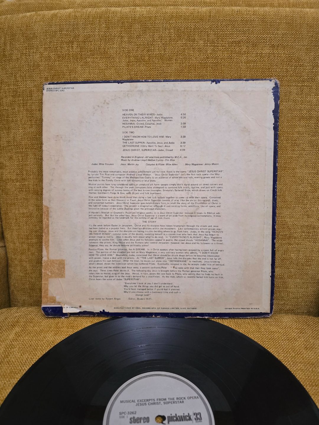 Jesus Christ Superstar Vinyl Record