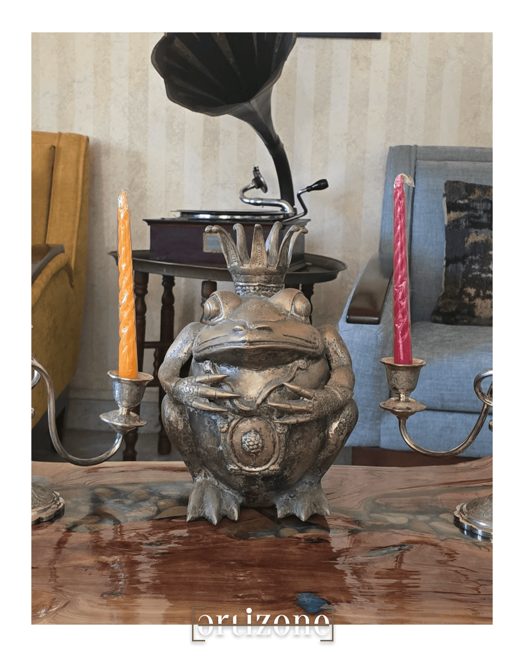 Vintage Decorative Frog Candle Holder