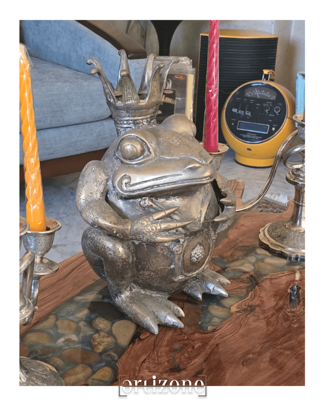 Vintage Decorative Frog Candle Holder