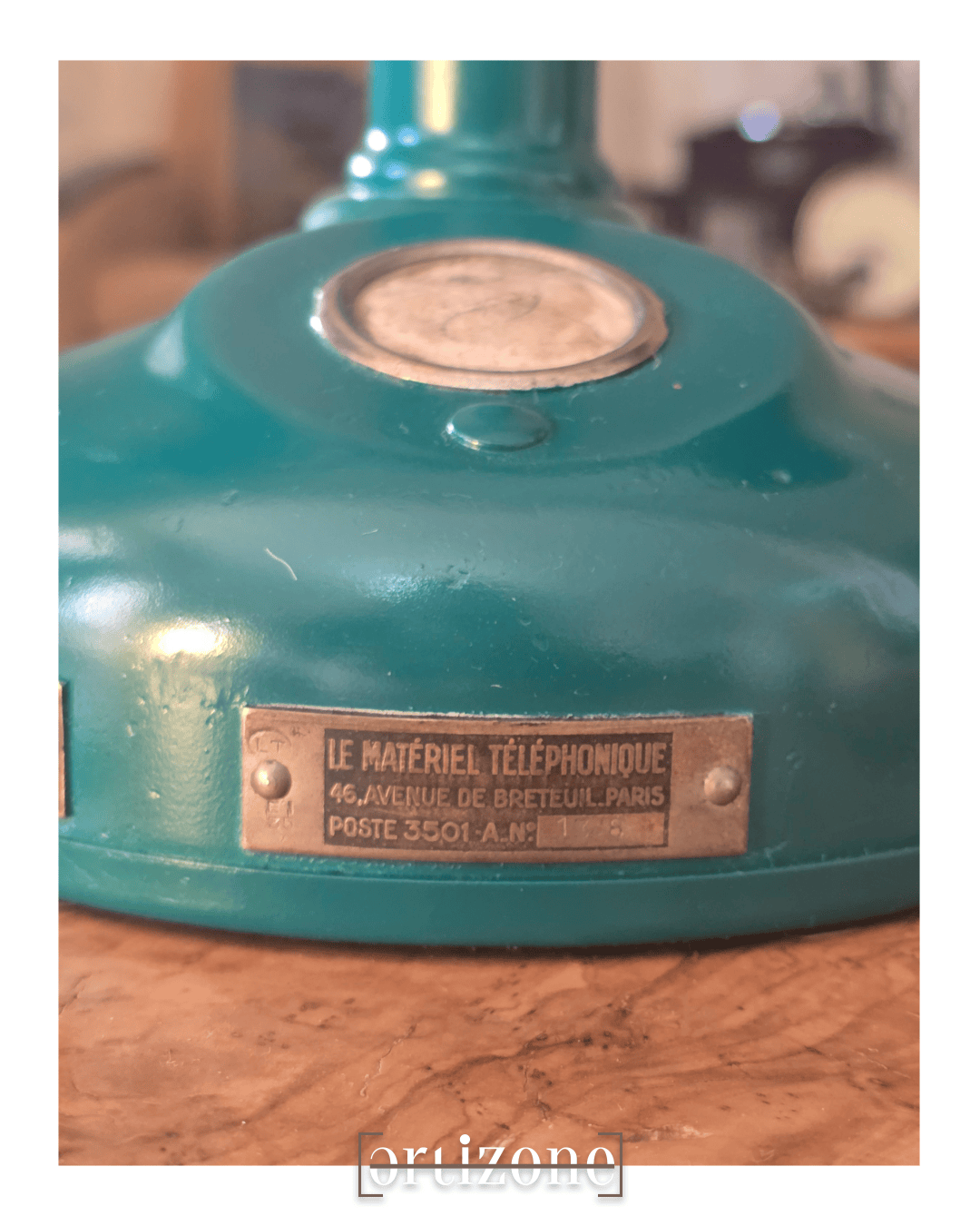 WWII French Army Rotary Telephone – Turquoise
