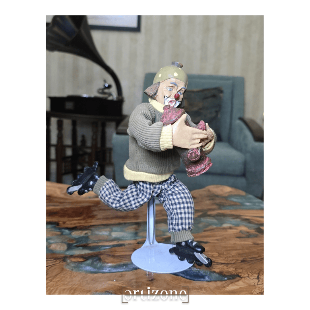 Vintage Porcelain Clown Figurine