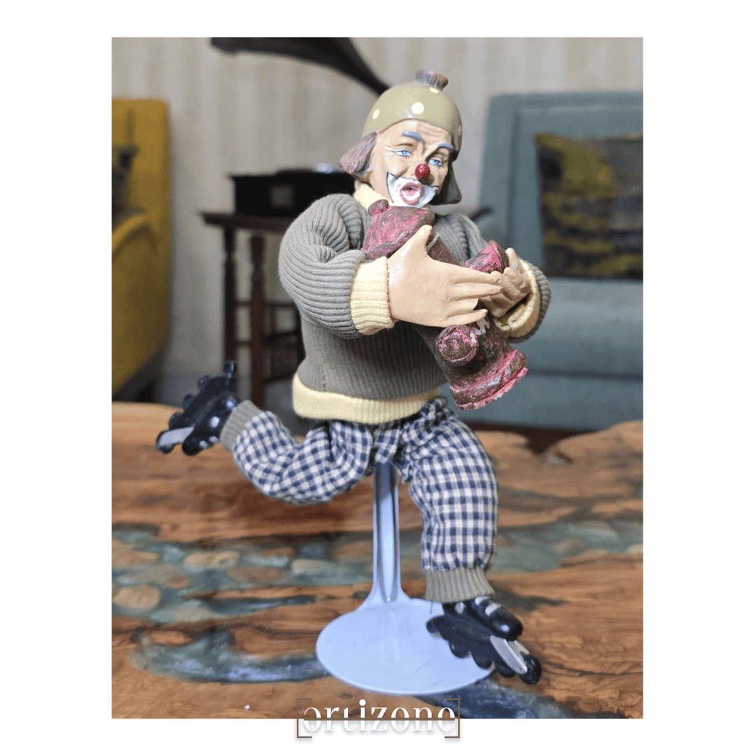 Vintage Porcelain Clown Figurine