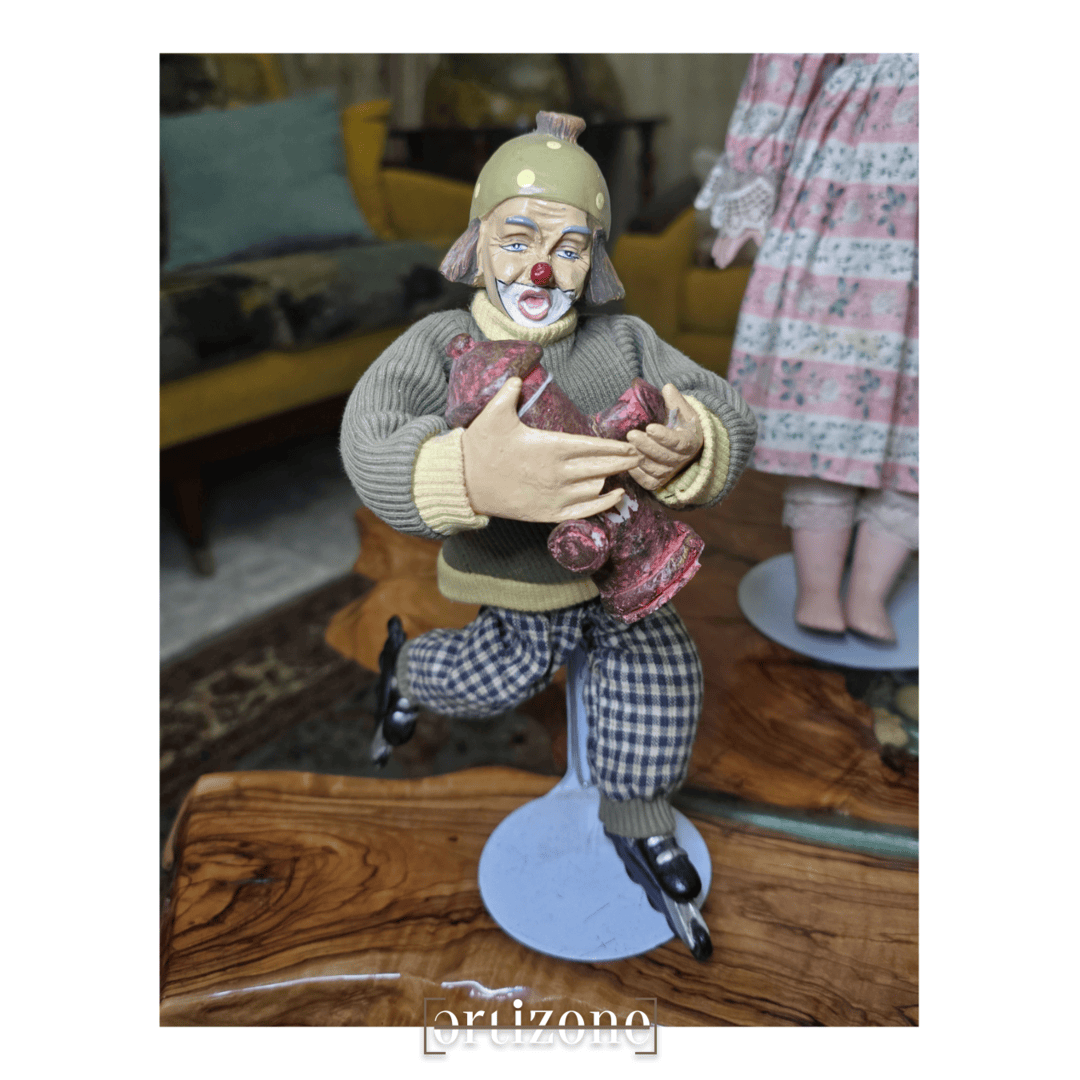 Vintage Porcelain Clown Figurine