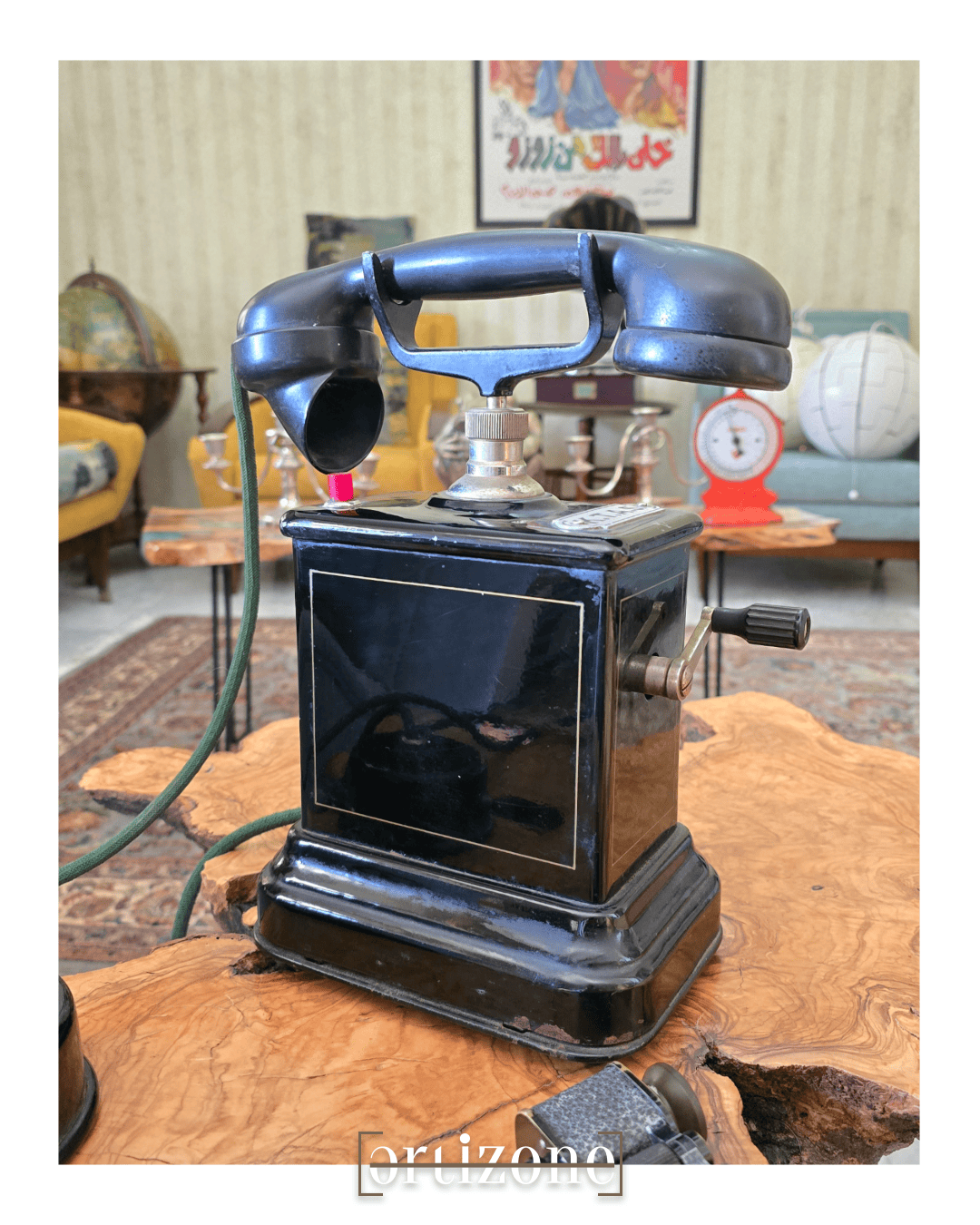 Antique Danish Hand Crank Telephone